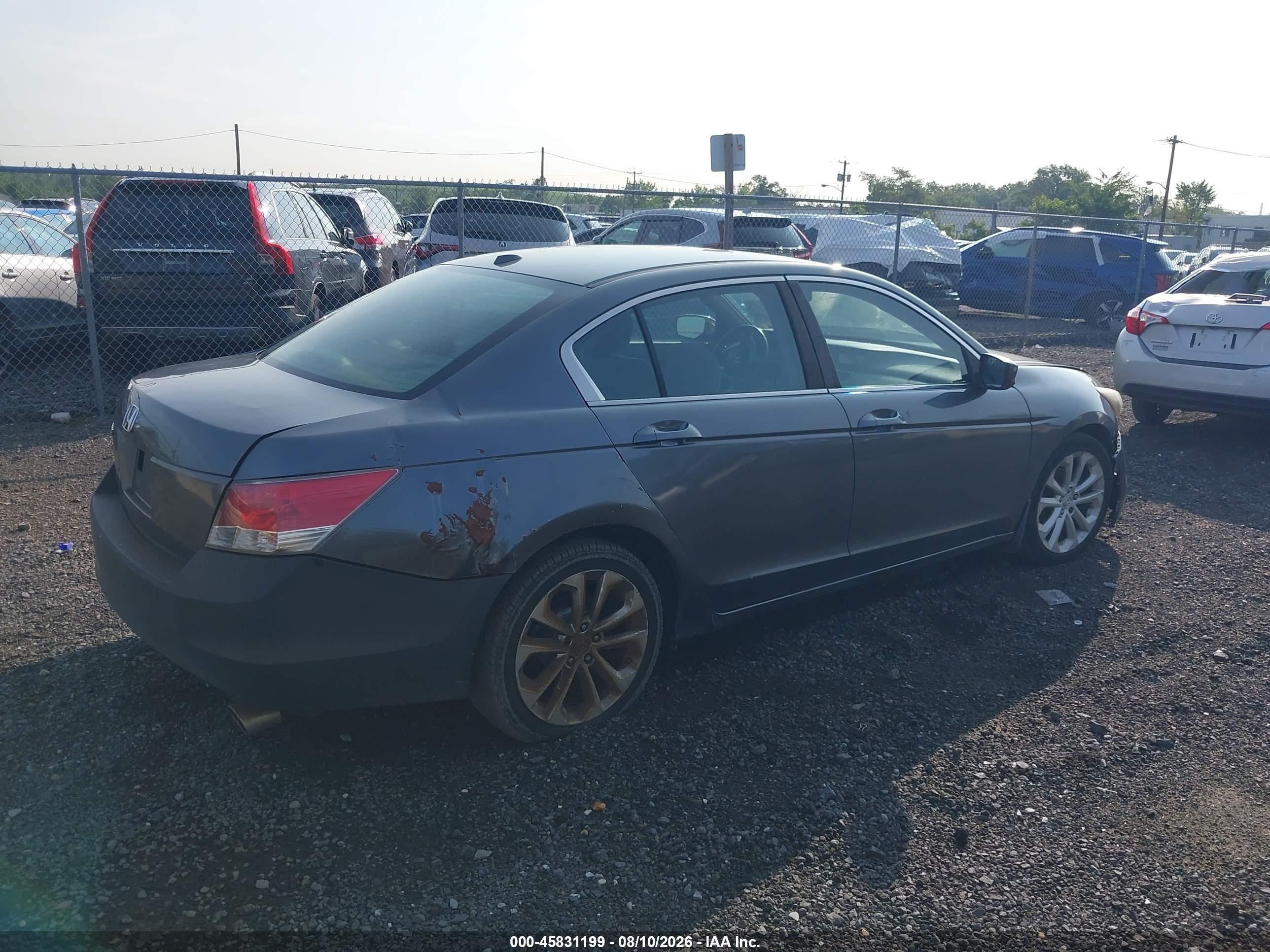 2008 Honda Accord 2.4 Ex-l Gray vin: 1HGCP268X8A096647
