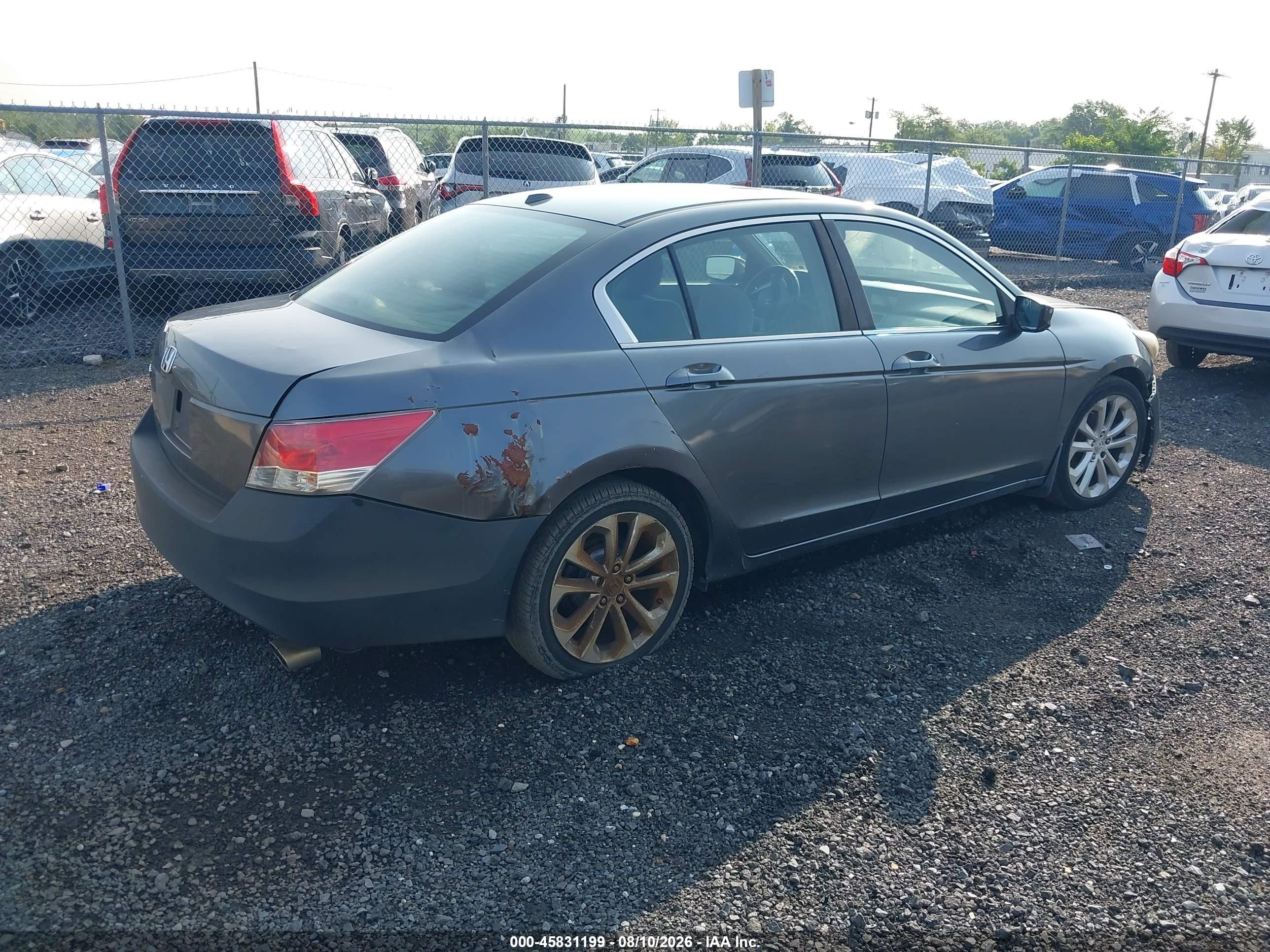 2008 Honda Accord 2.4 Ex-l Gray vin: 1HGCP268X8A096647