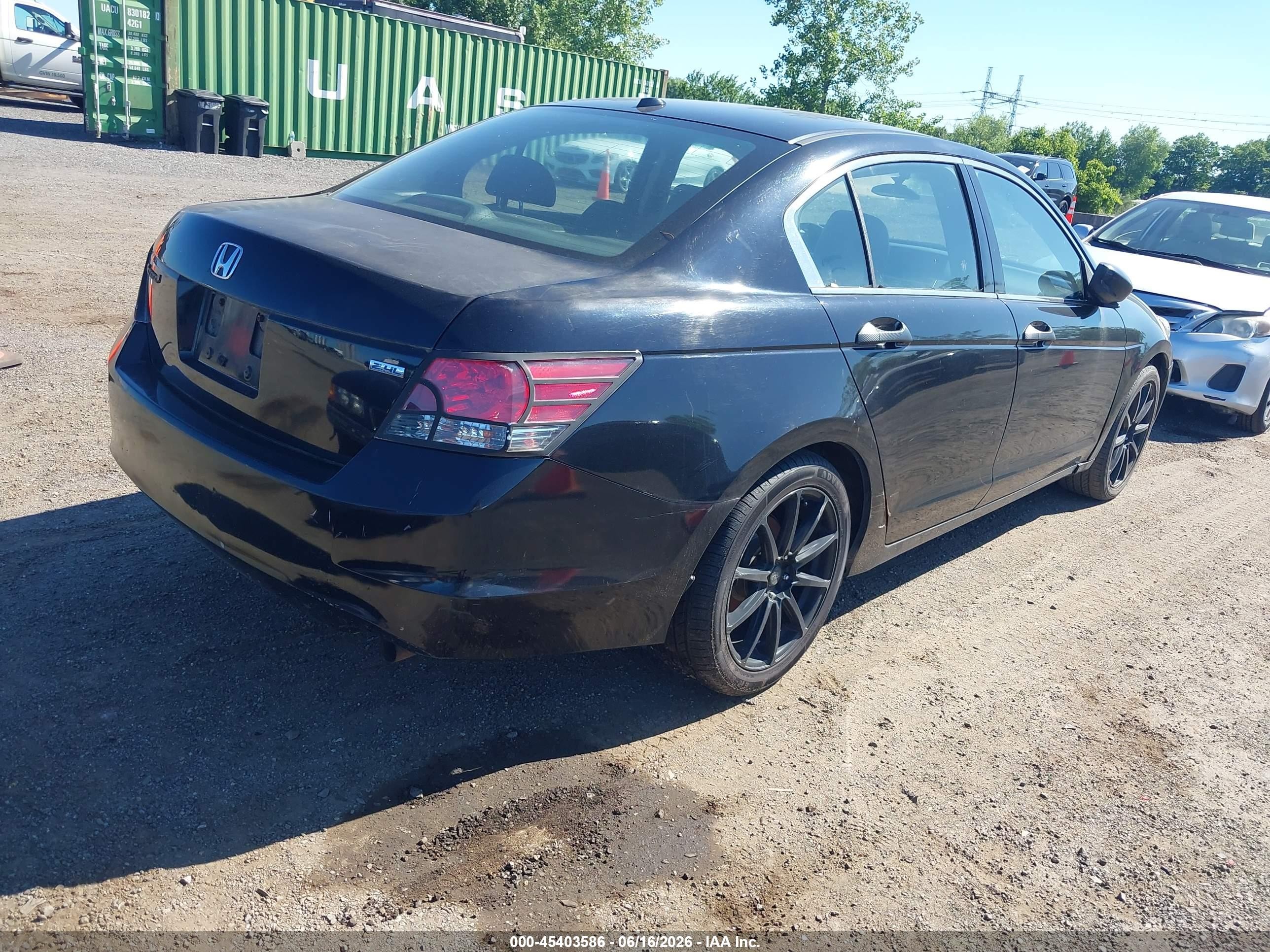 2008 Honda Accord 2.4 Ex-l Черный vin: 1HGCP268X8A111275