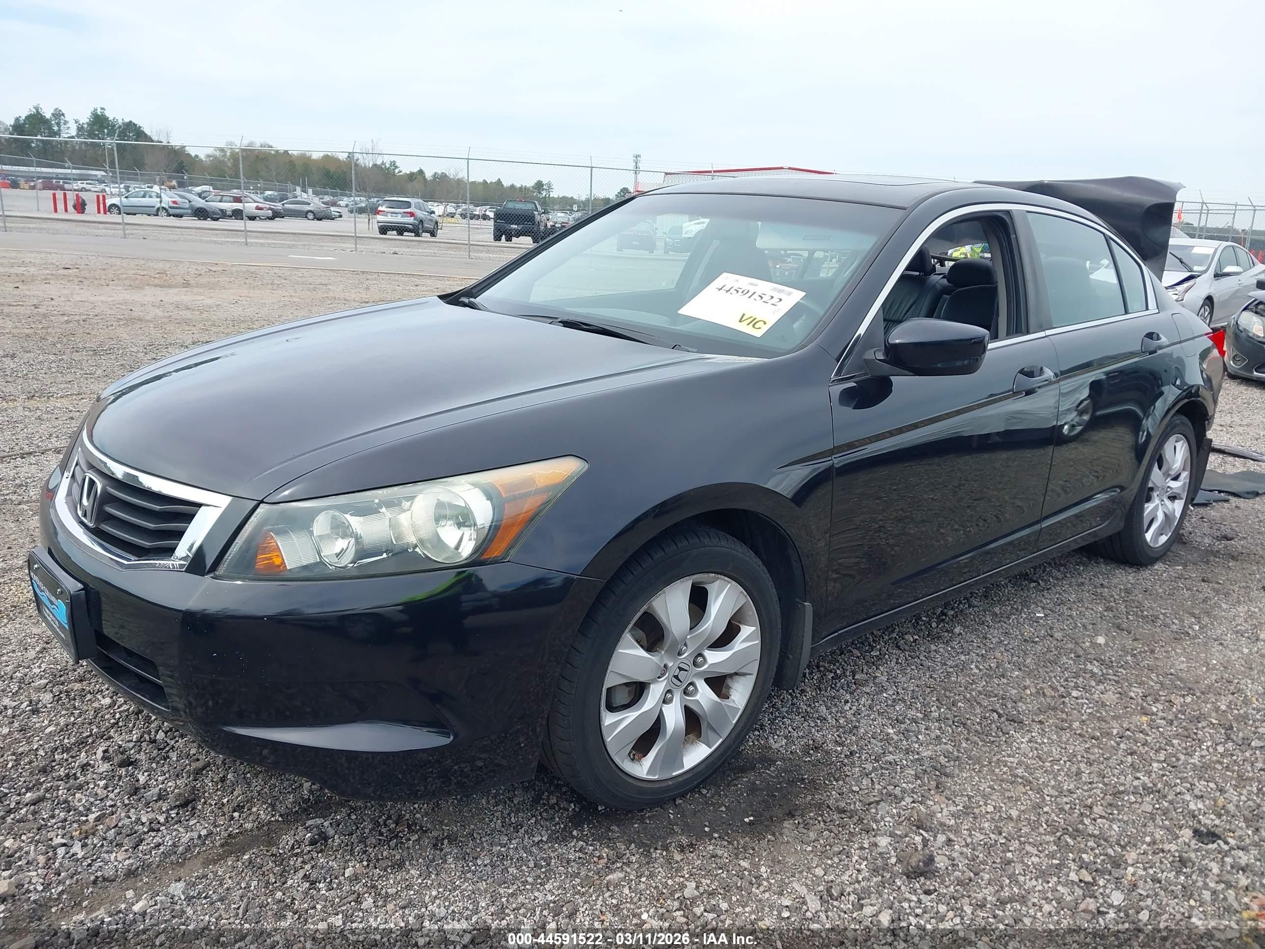 2008 Honda Accord 2.4 Ex-l Black vin: 1HGCP268X8A126598