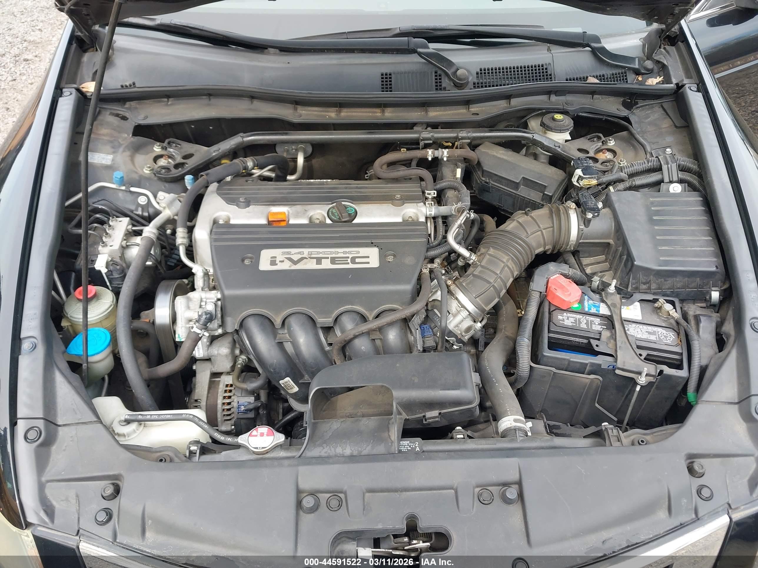 2008 Honda Accord 2.4 Ex-l Black vin: 1HGCP268X8A126598