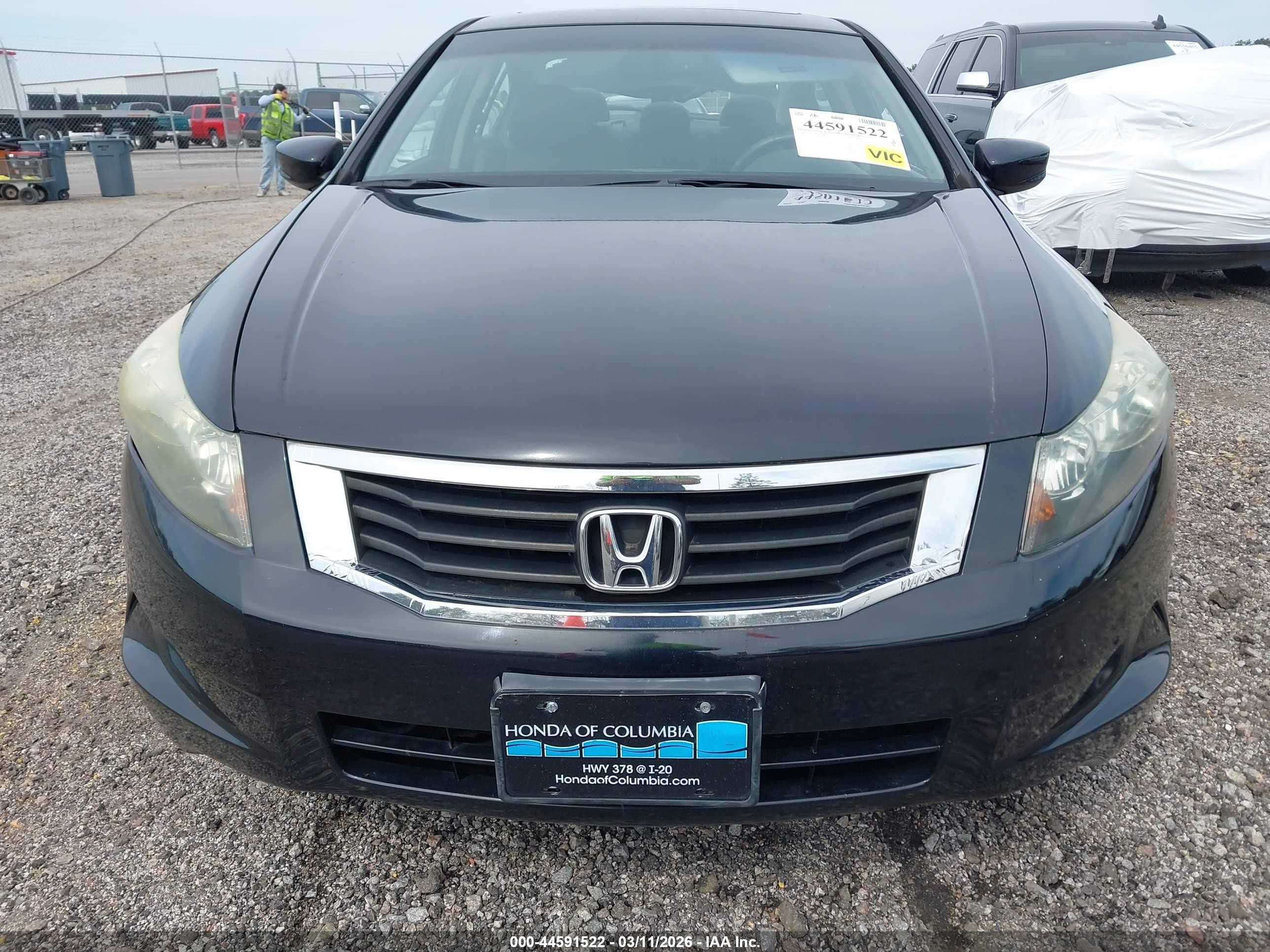 2008 Honda Accord 2.4 Ex-l Black vin: 1HGCP268X8A126598
