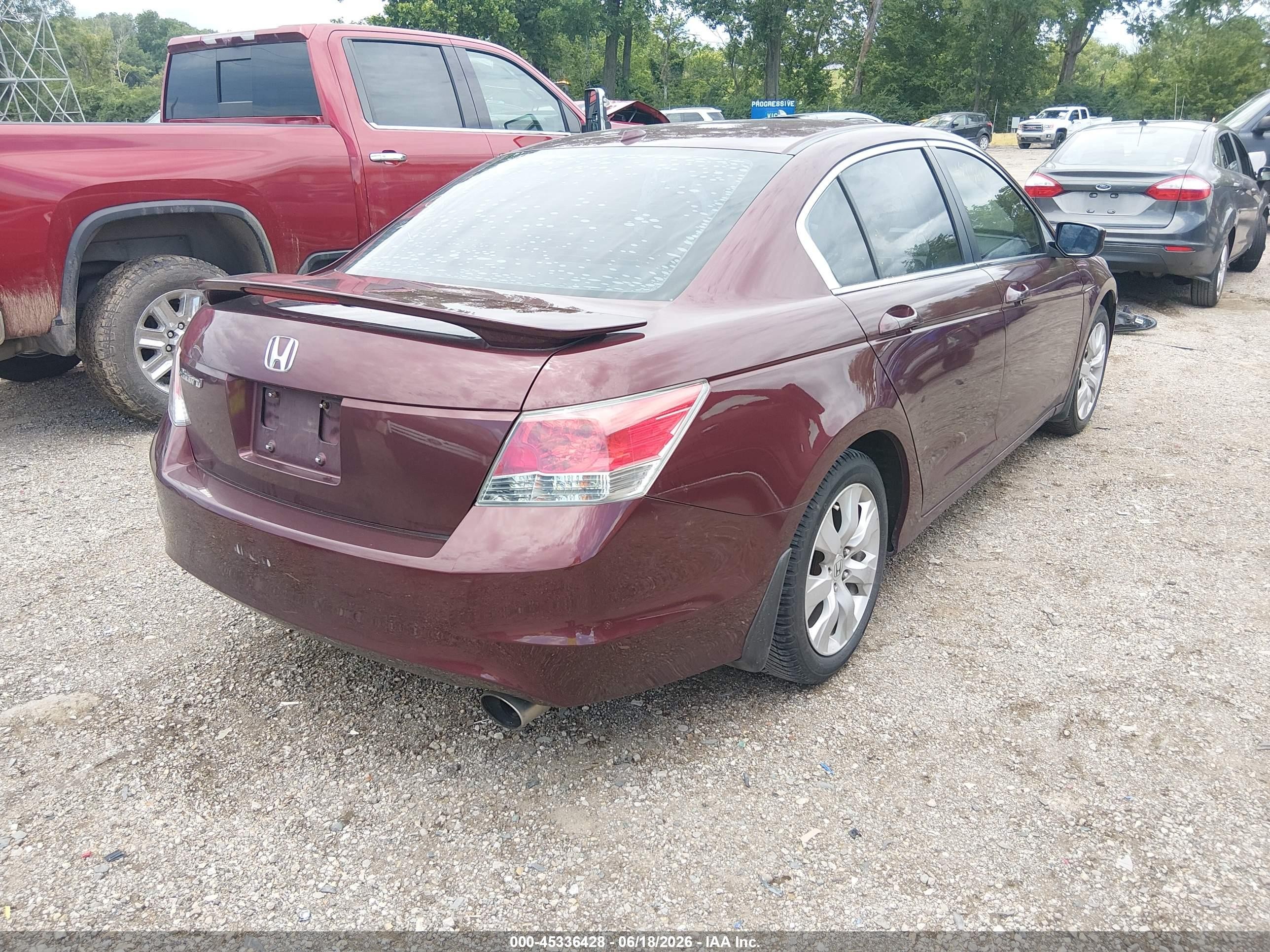 2009 Honda Accord 2.4 Ex-l Бордовый vin: 1HGCP268X9A007483
