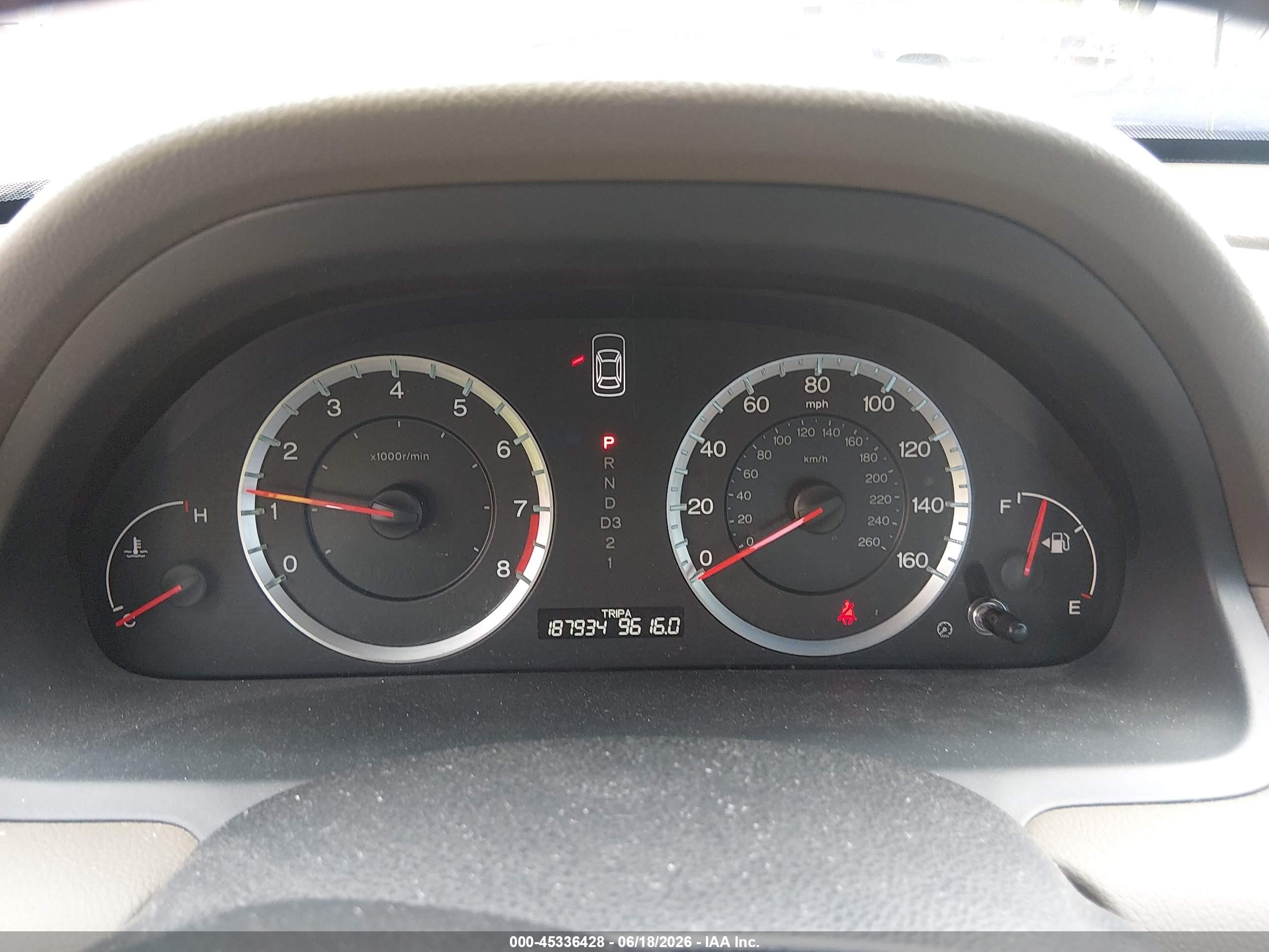 2009 Honda Accord 2.4 Ex-l Бордовый vin: 1HGCP268X9A007483