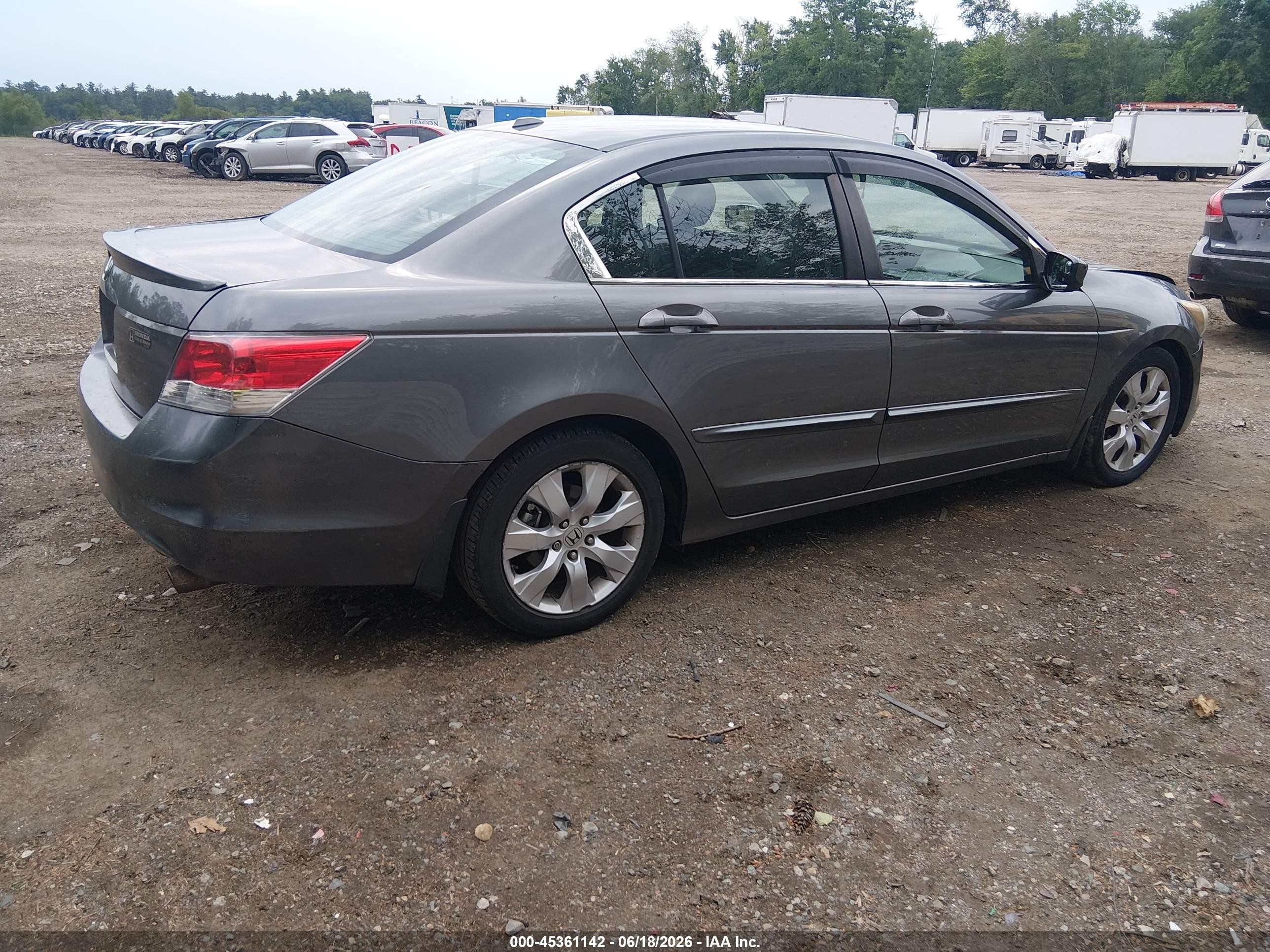 2009 Honda Accord 2.4 Ex-l Gray vin: 1HGCP268X9A040838