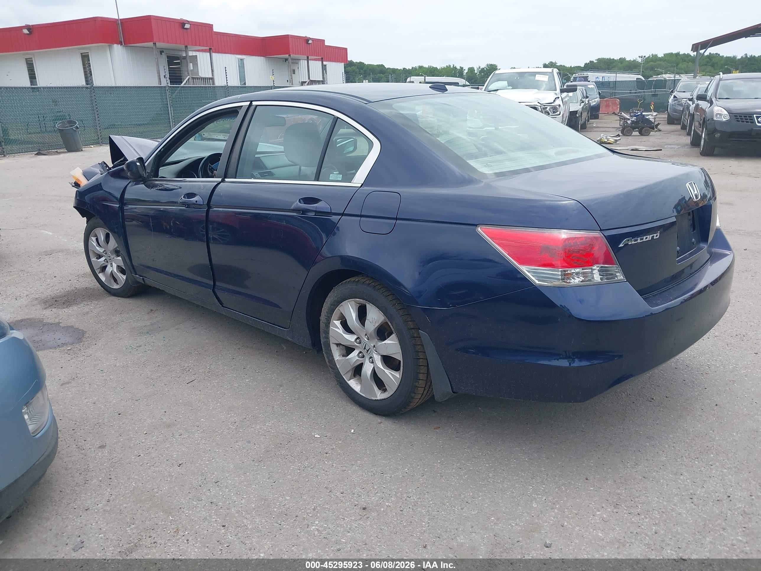 2009 Honda Accord 2.4 Ex-l Blue vin: 1HGCP268X9A055369