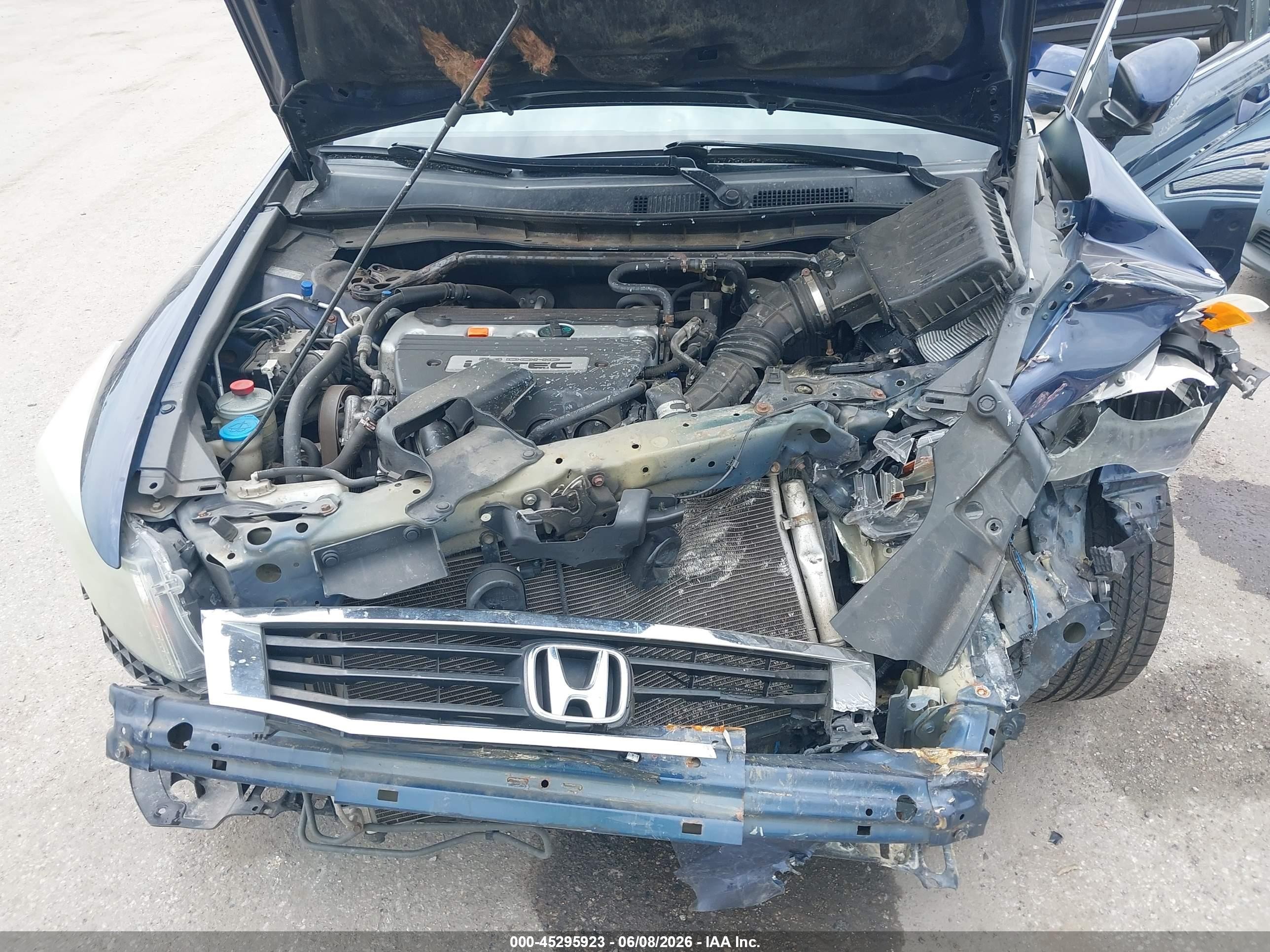2009 Honda Accord 2.4 Ex-l Blue vin: 1HGCP268X9A055369