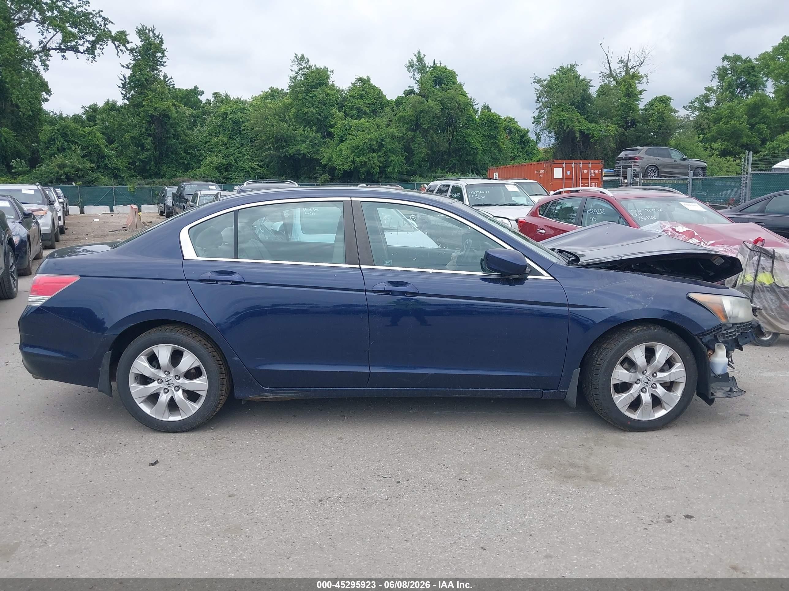 2009 Honda Accord 2.4 Ex-l Blue vin: 1HGCP268X9A055369