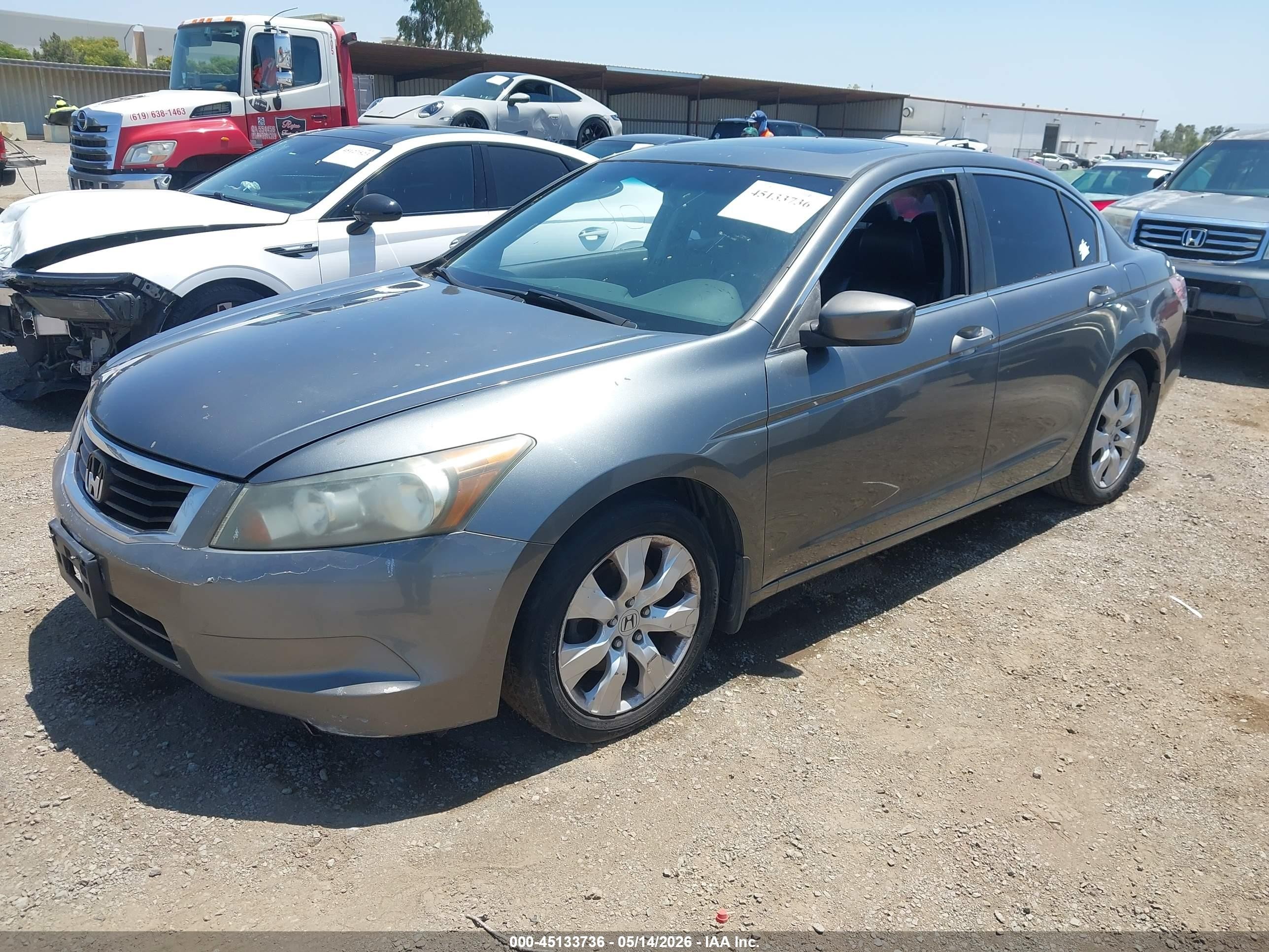 2009 Honda Accord 2.4 Ex-l Gray vin: 1HGCP268X9A072415