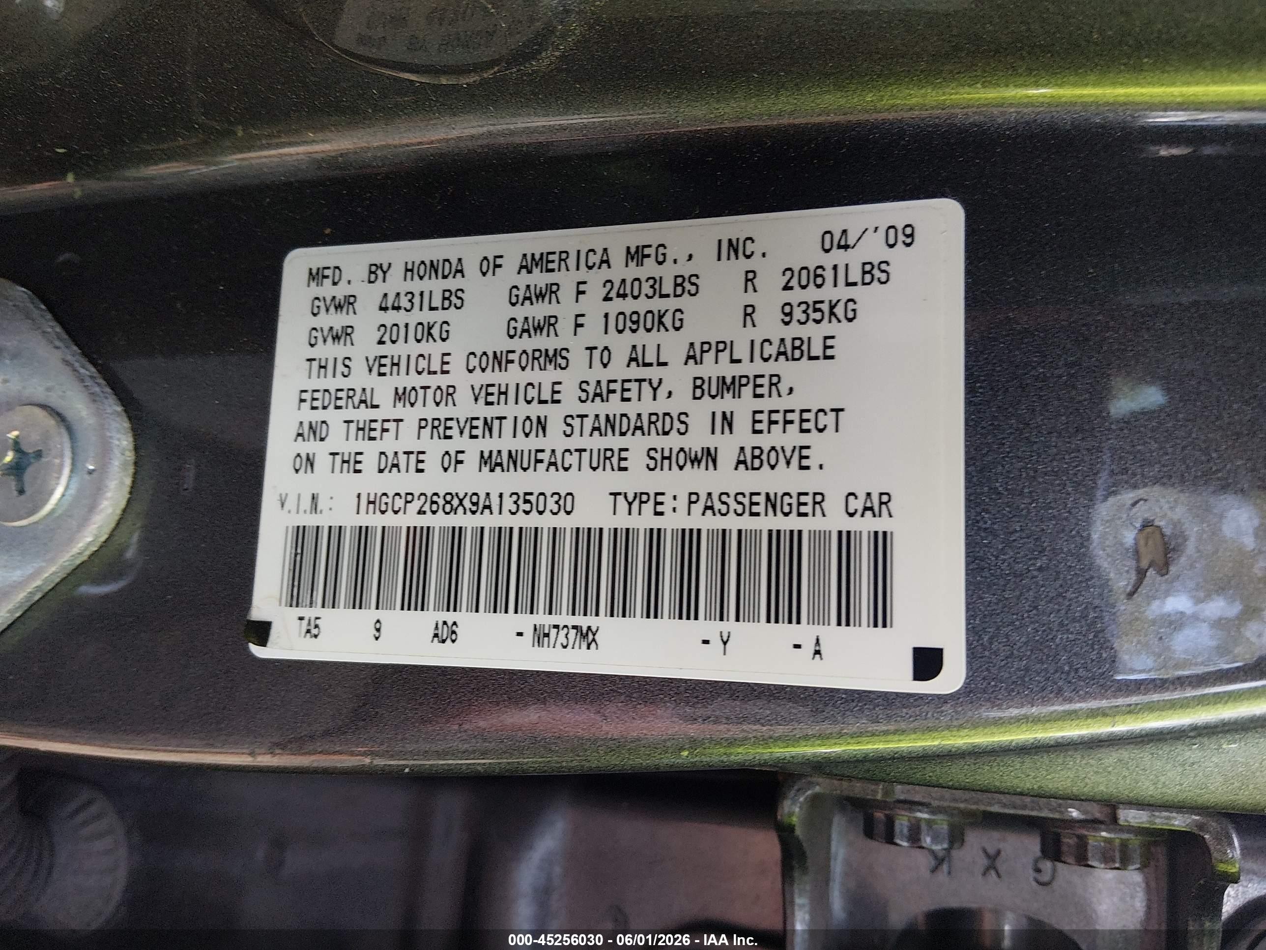 2009 Honda Accord 2.4 Ex-l Silver vin: 1HGCP268X9A135030