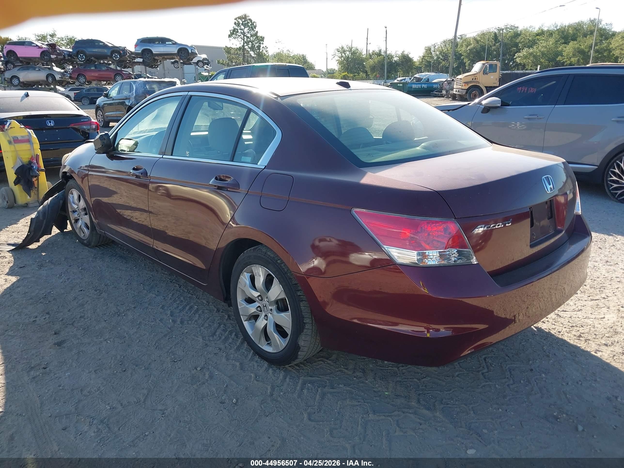 2009 Honda Accord 2.4 Ex-l Burgundy vin: 1HGCP268X9A143497