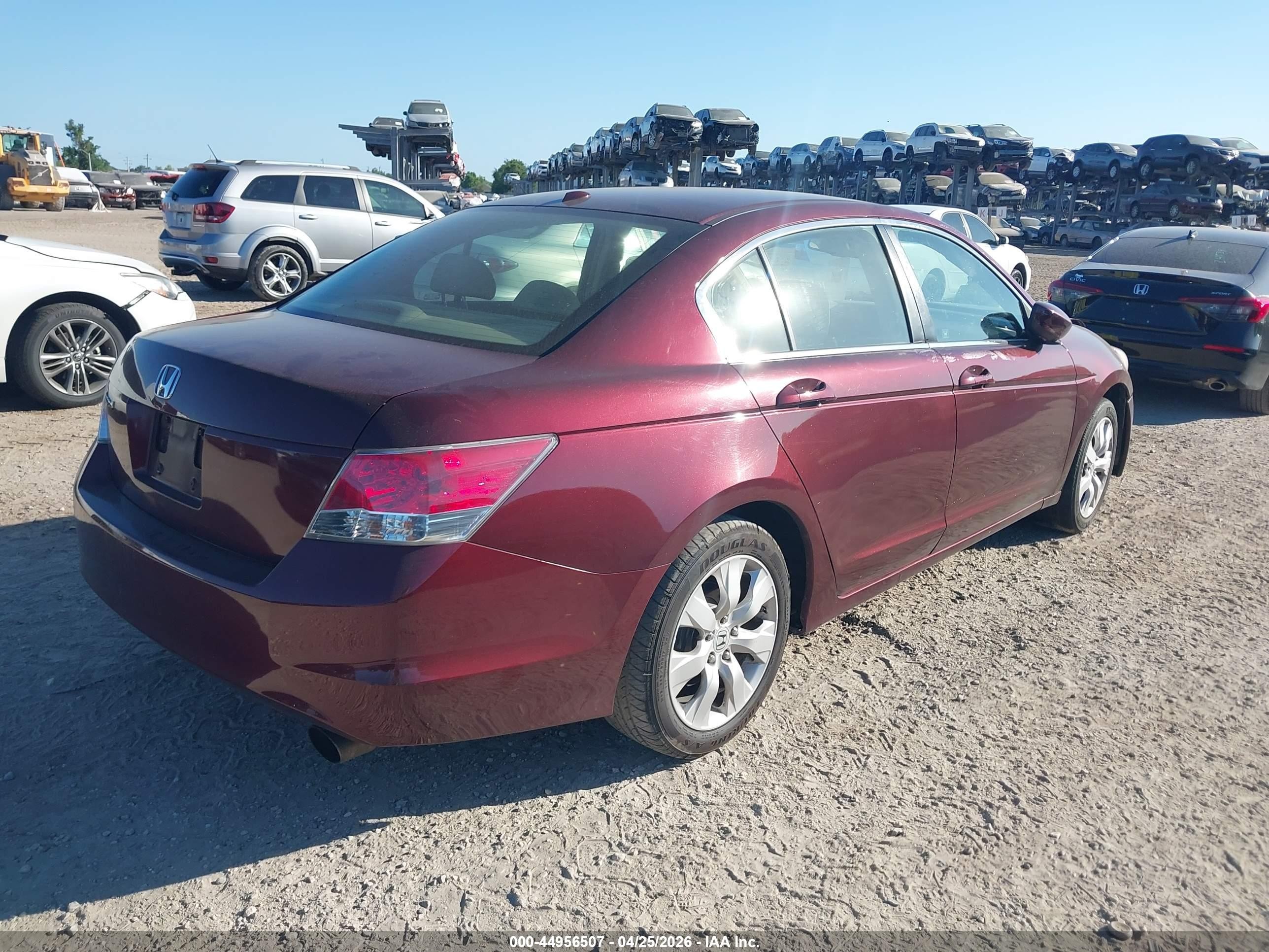 2009 Honda Accord 2.4 Ex-l Burgundy vin: 1HGCP268X9A143497