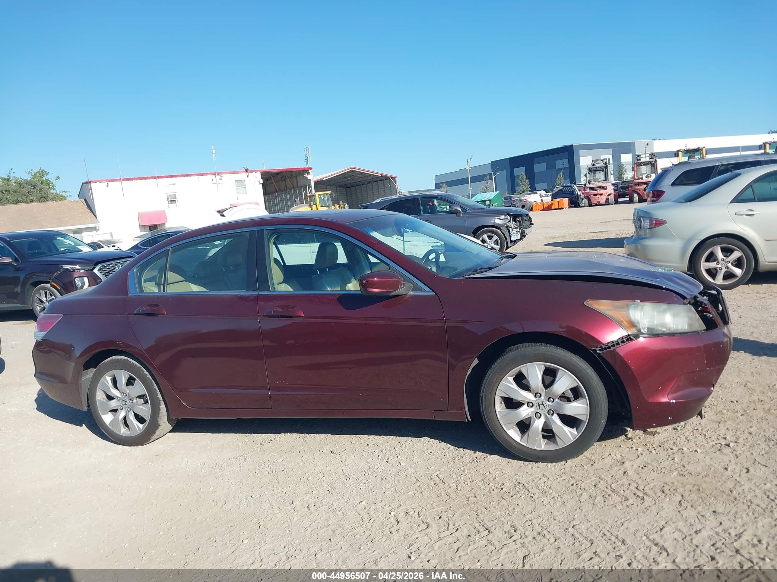 2009 Honda Accord 2.4 Ex-l Burgundy vin: 1HGCP268X9A143497