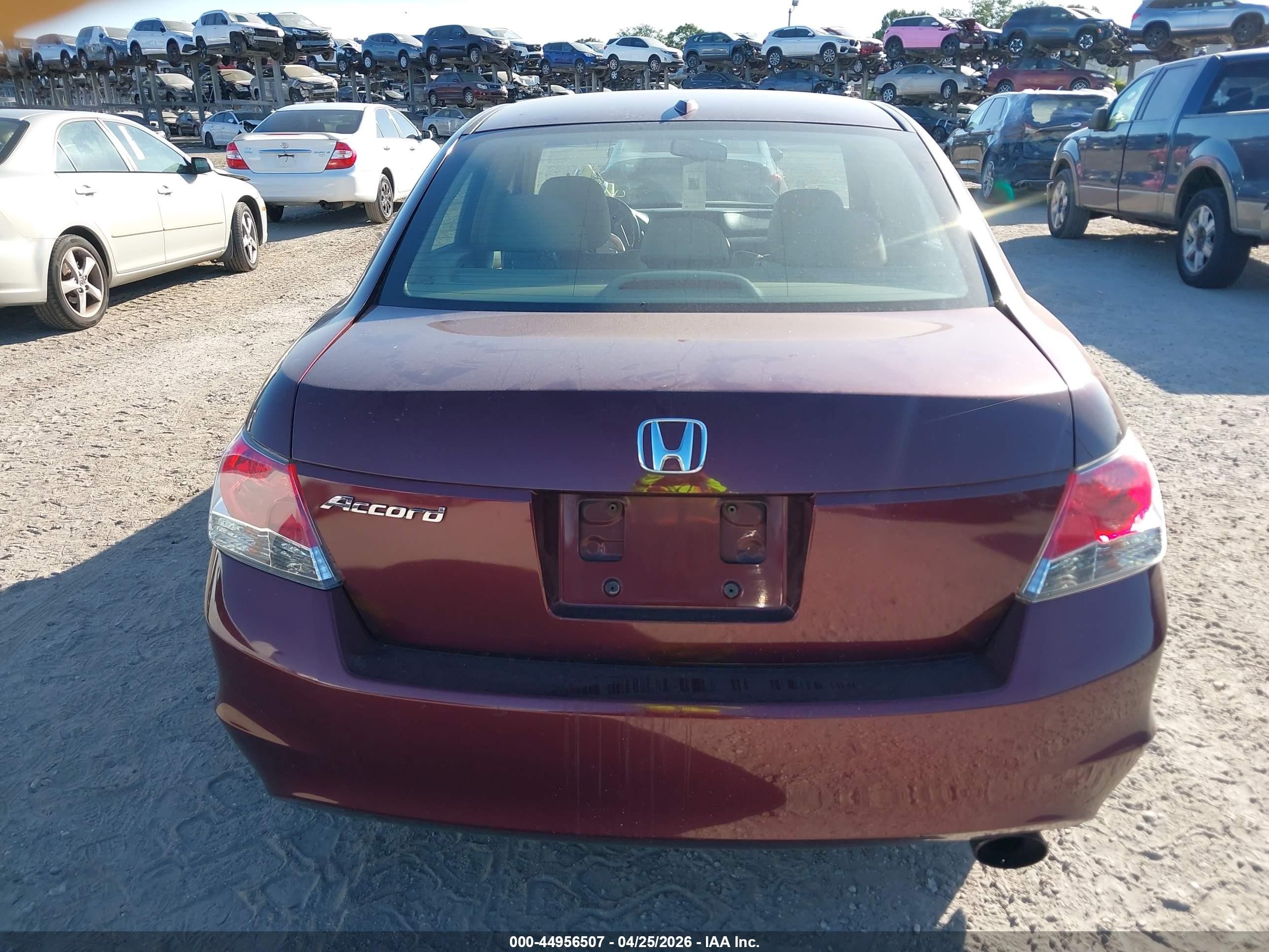 2009 Honda Accord 2.4 Ex-l Burgundy vin: 1HGCP268X9A143497