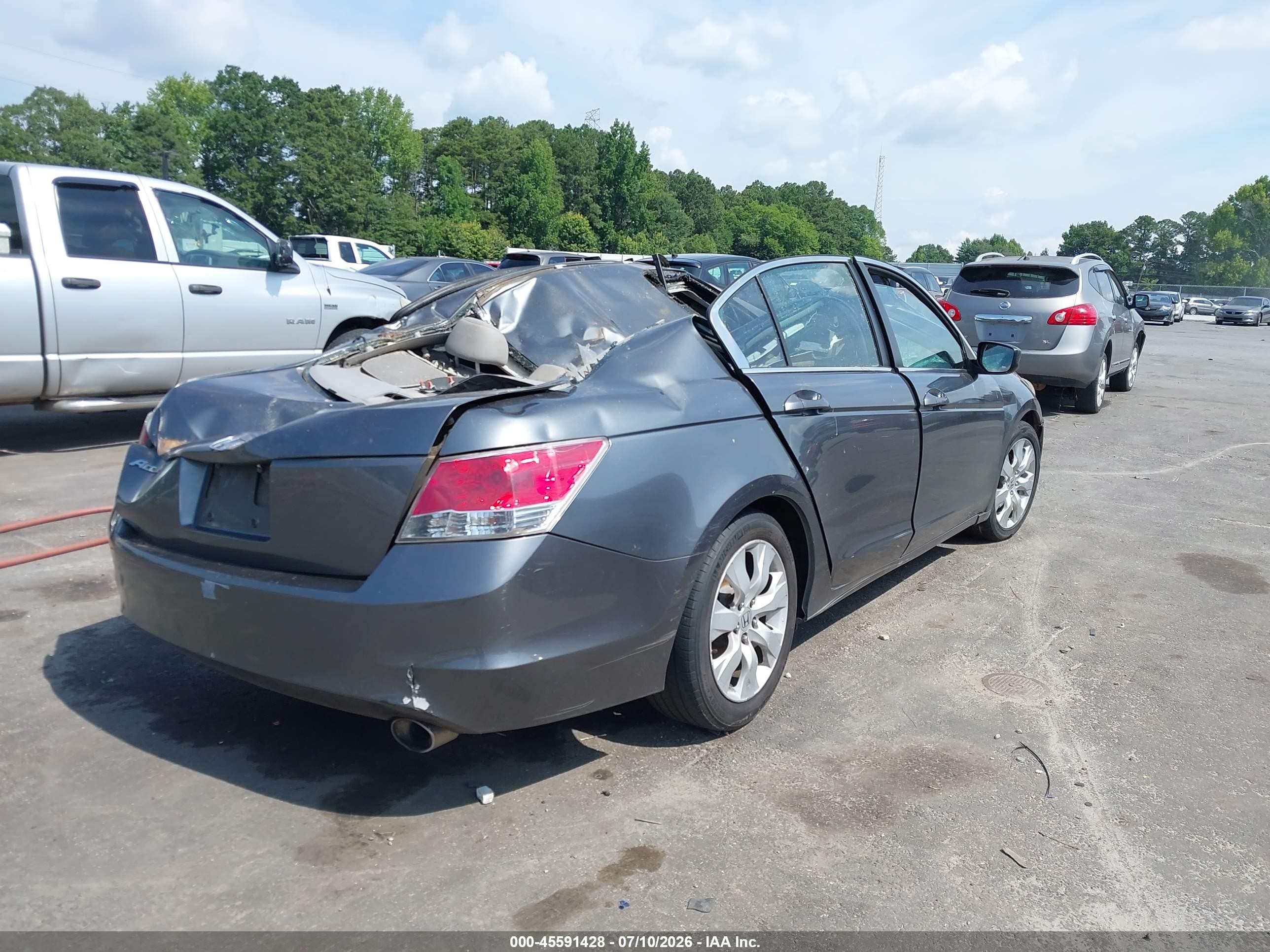 2009 Honda Accord 2.4 Ex-l Gray vin: 1HGCP268X9A194644