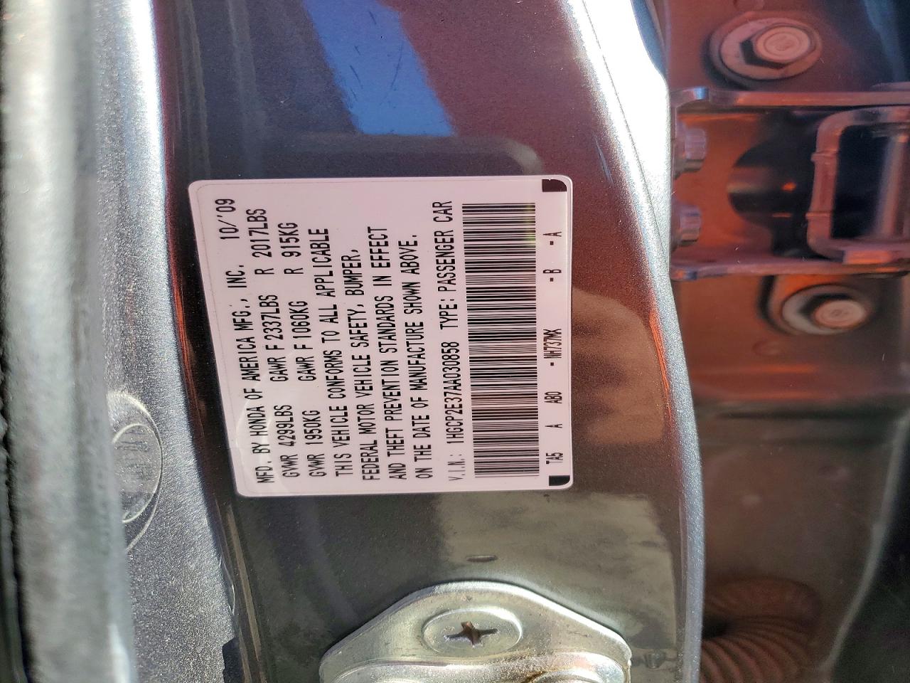 2010 Honda Accord Lx Gray vin: 1HGCP2E37AA030858