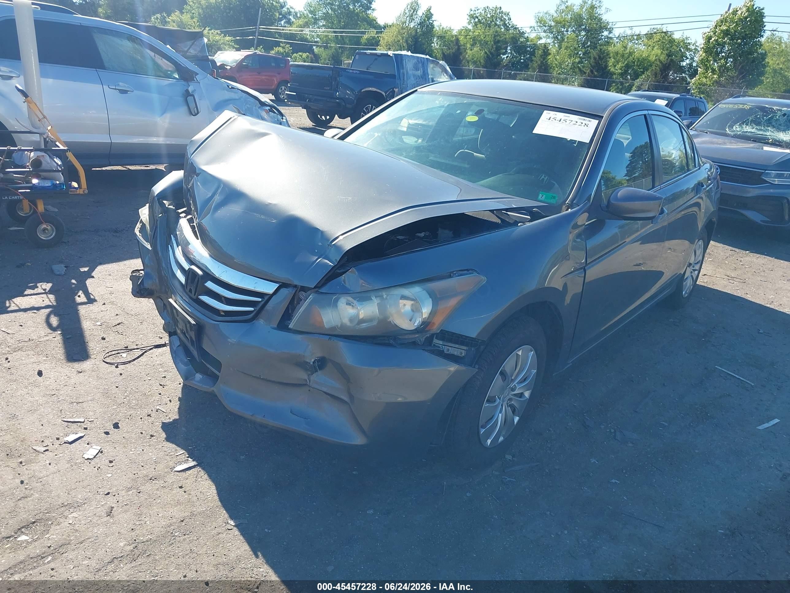 2011 Honda Accord 2.4 Lx Gray vin: 1HGCP2E38BA066267