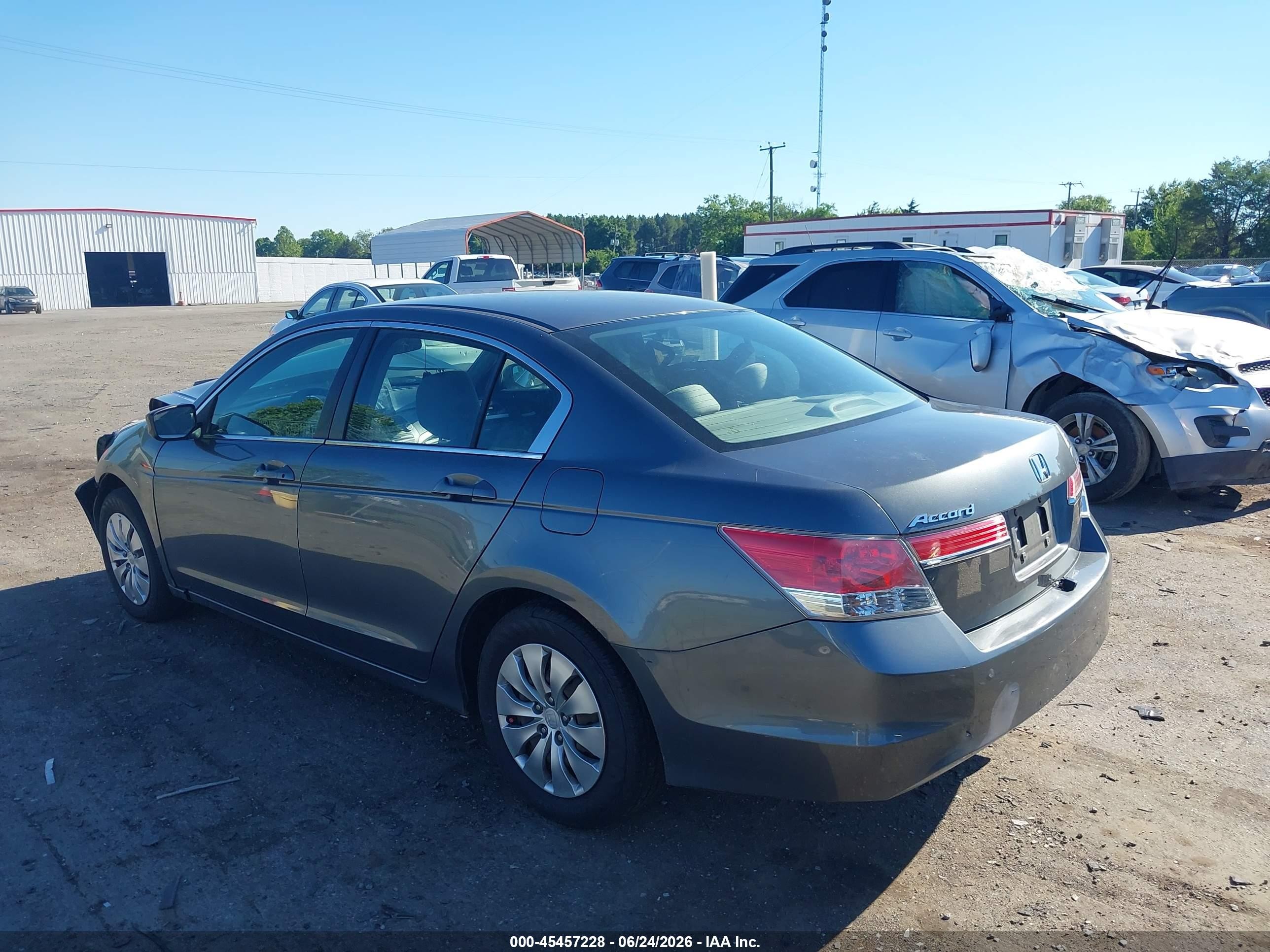 2011 Honda Accord 2.4 Lx Gray vin: 1HGCP2E38BA066267