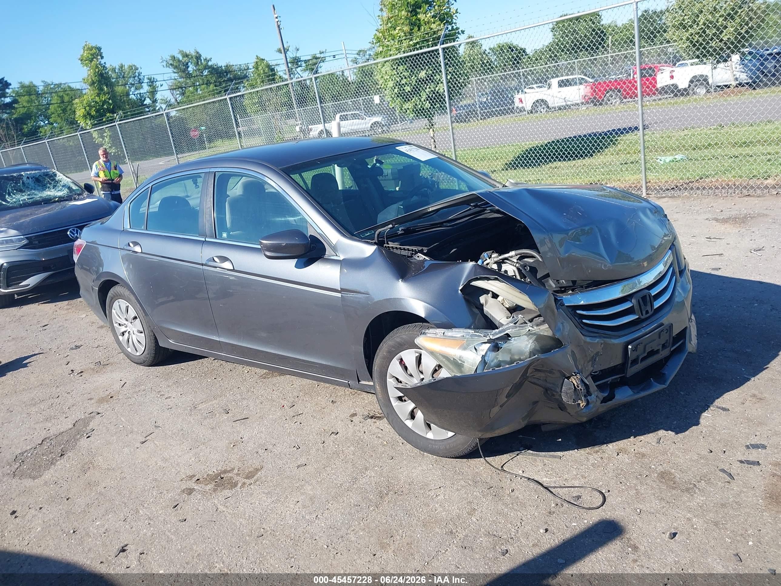 2011 Honda Accord 2.4 Lx Gray vin: 1HGCP2E38BA066267