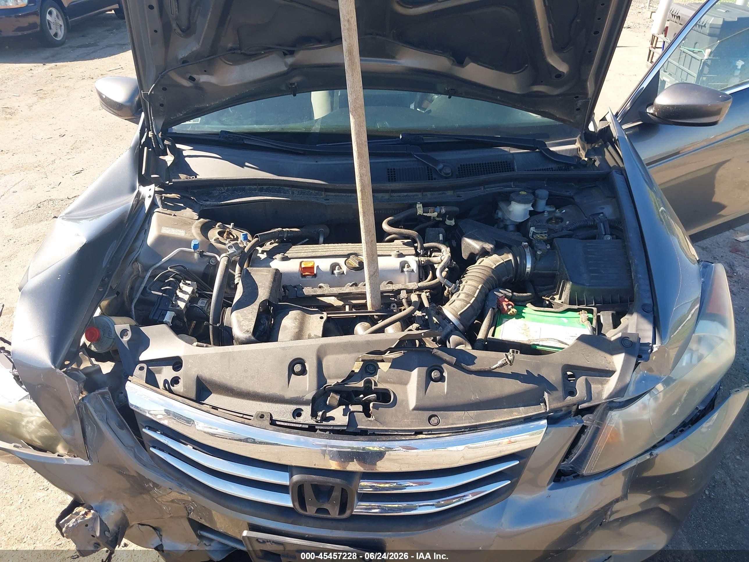 2011 Honda Accord 2.4 Lx Gray vin: 1HGCP2E38BA066267