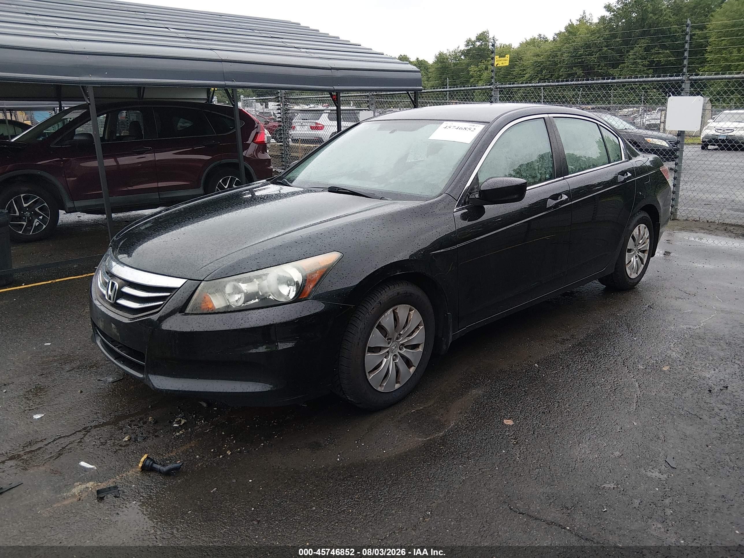 2012 Honda Accord 2.4 Lx Black vin: 1HGCP2E38CA063807