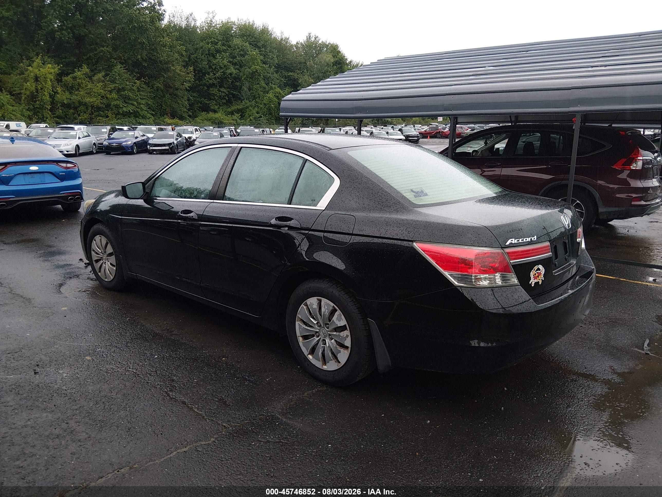 2012 Honda Accord 2.4 Lx Black vin: 1HGCP2E38CA063807