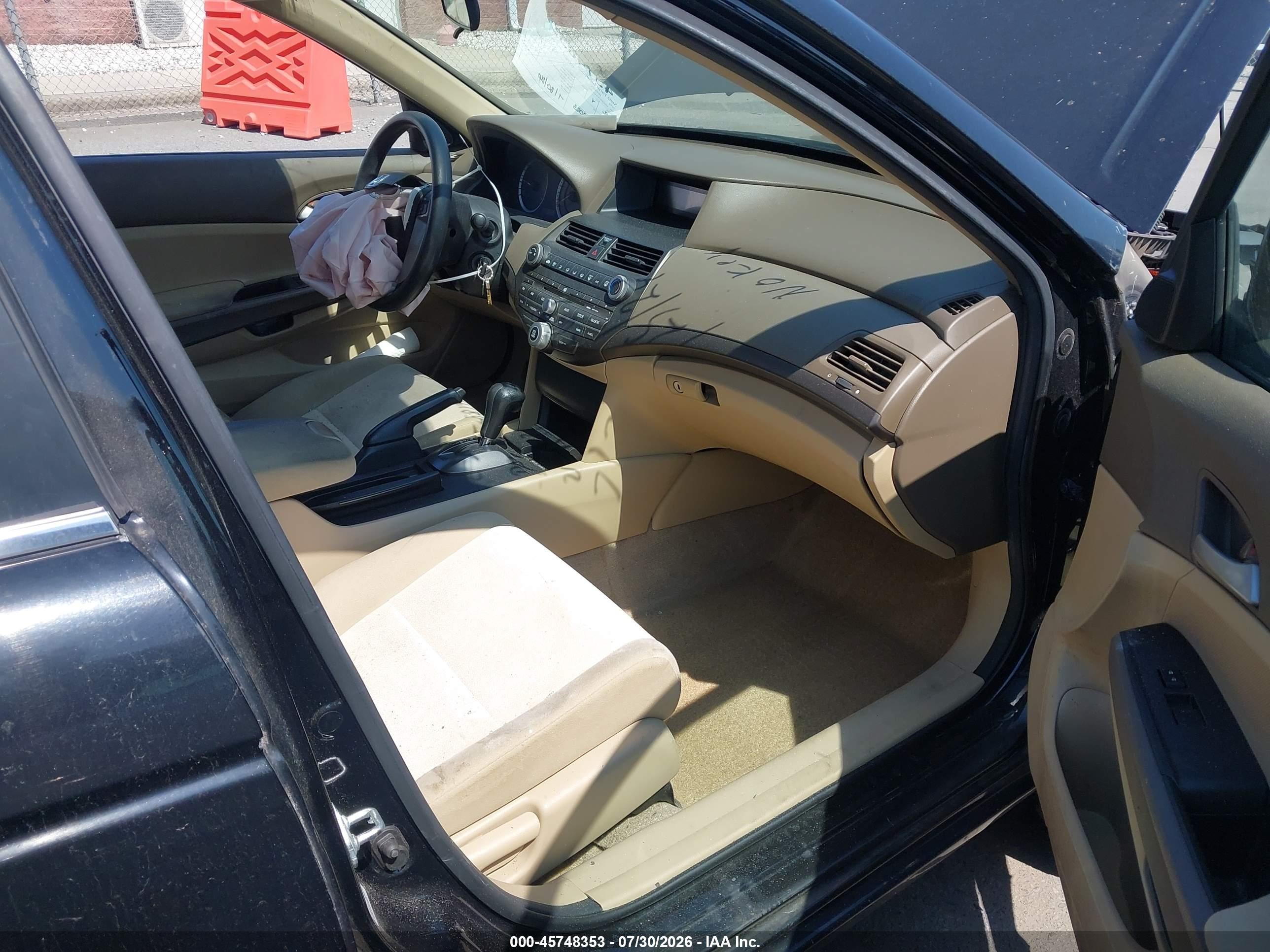 2010 Honda Accord 2.4 Lx Black vin: 1HGCP2F30AA112803