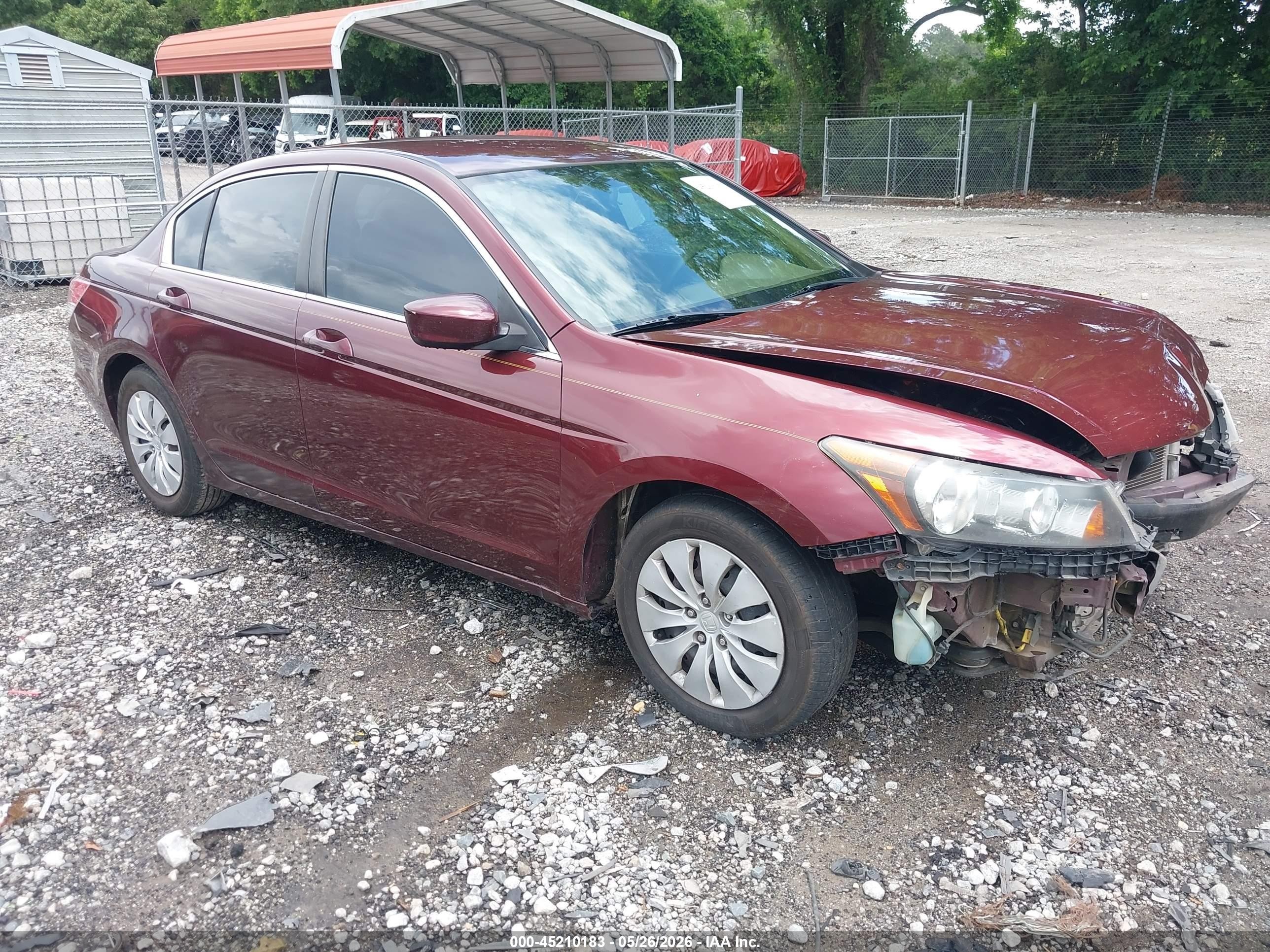 2010 Honda Accord 2.4 Lx Red vin: 1HGCP2F30AA171155