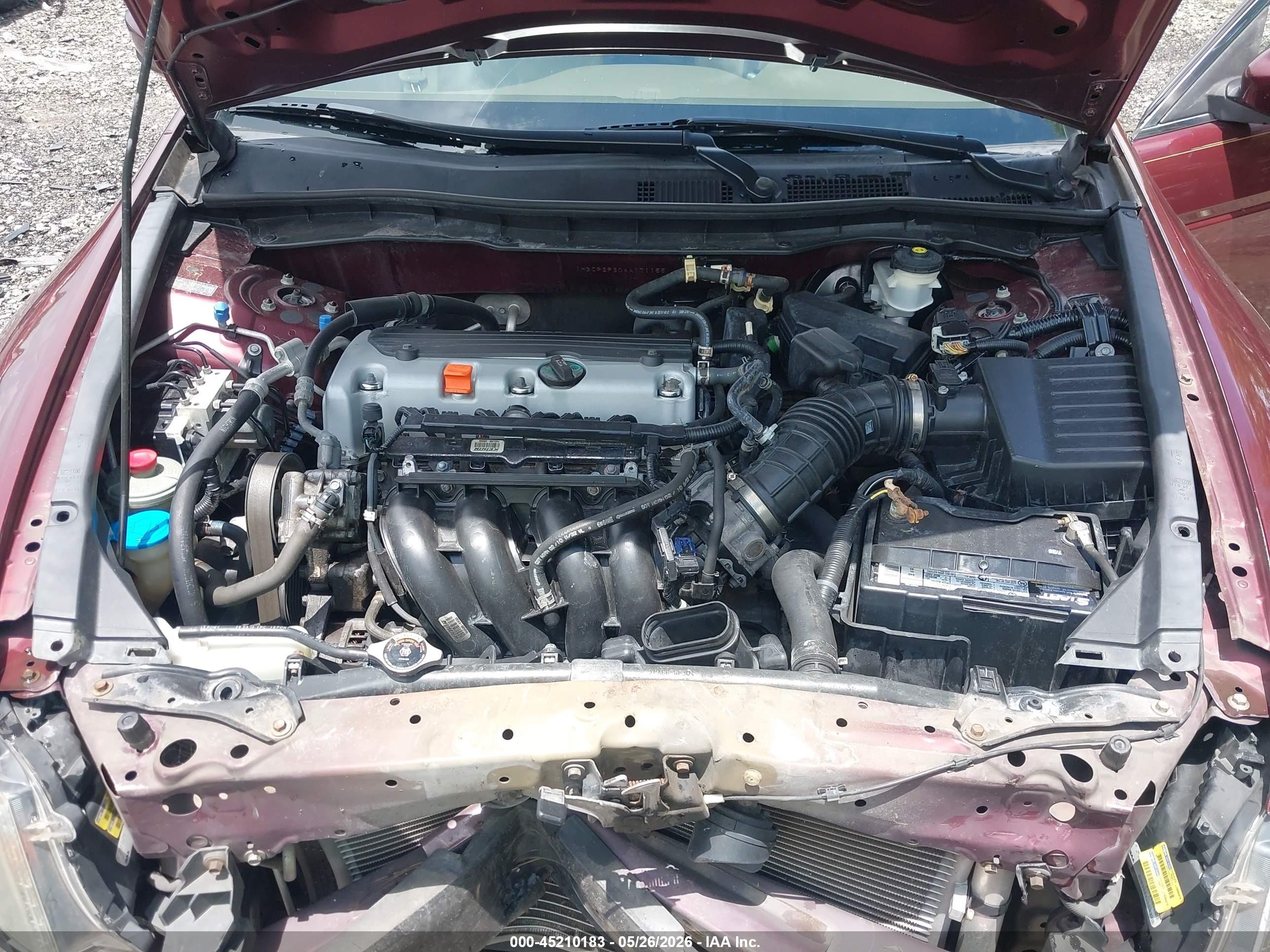 2010 Honda Accord 2.4 Lx Red vin: 1HGCP2F30AA171155