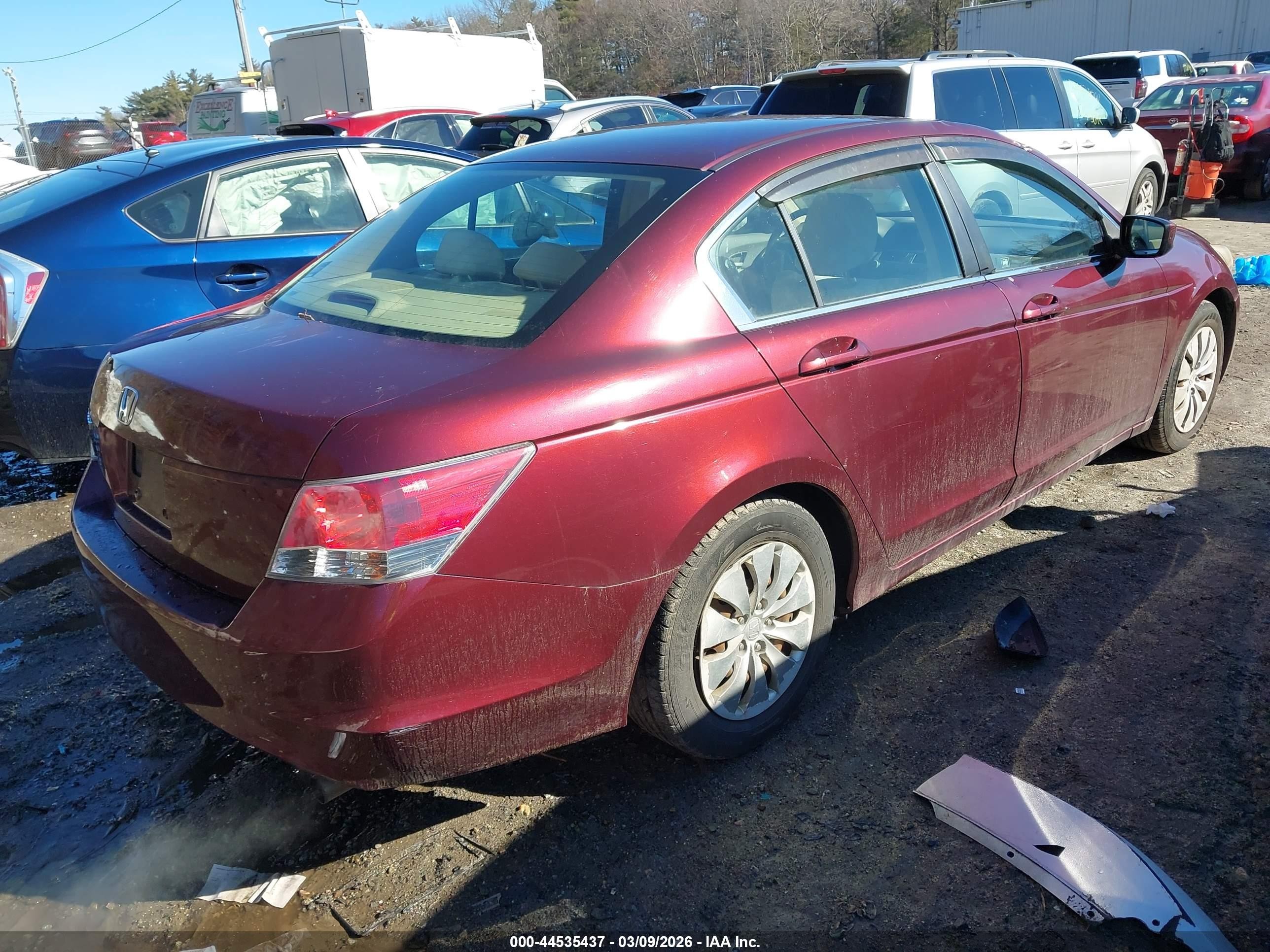 2010 Honda Accord 2.4 Lx Maroon vin: 1HGCP2F30AA184245