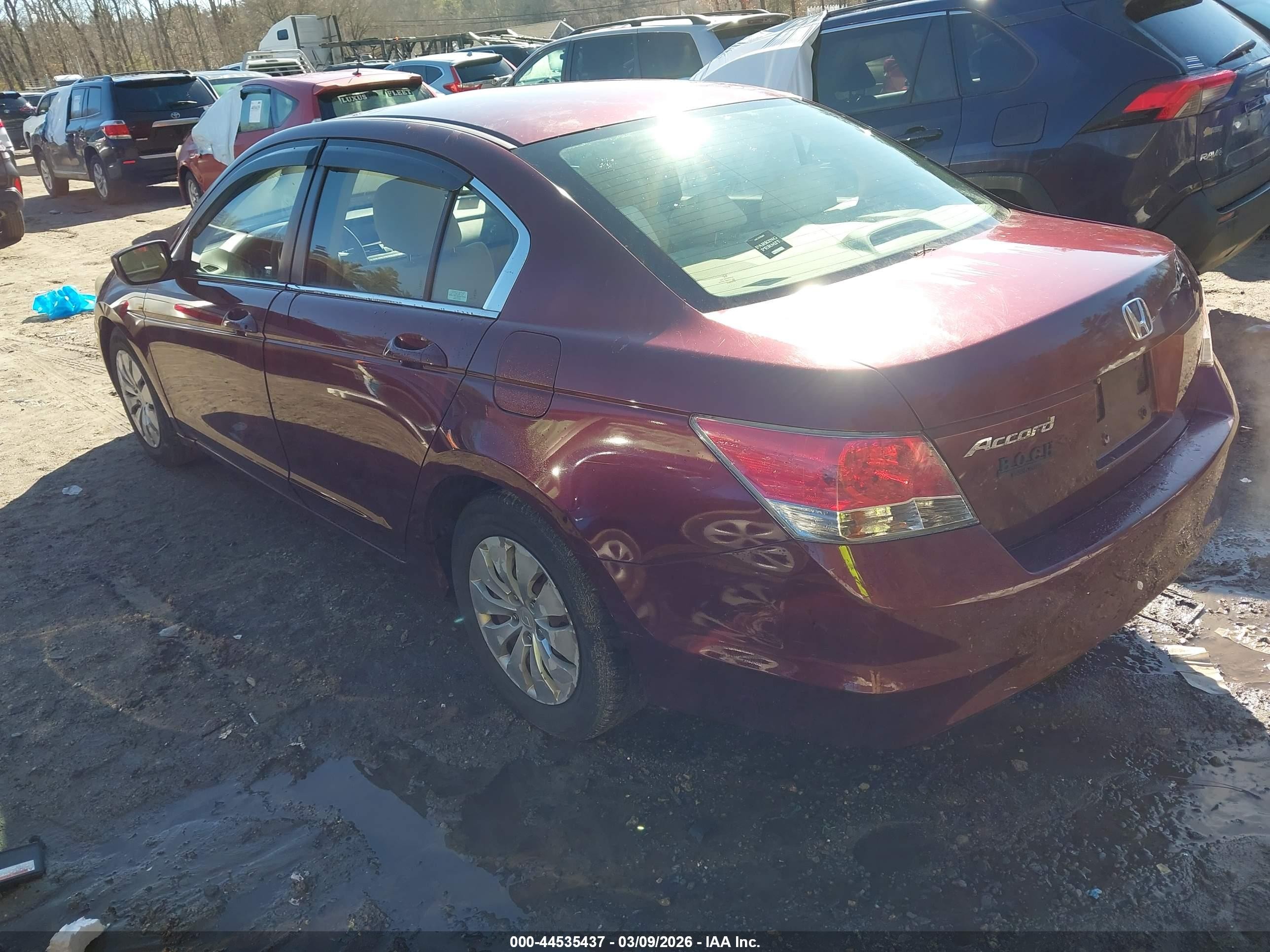 2010 Honda Accord 2.4 Lx Maroon vin: 1HGCP2F30AA184245