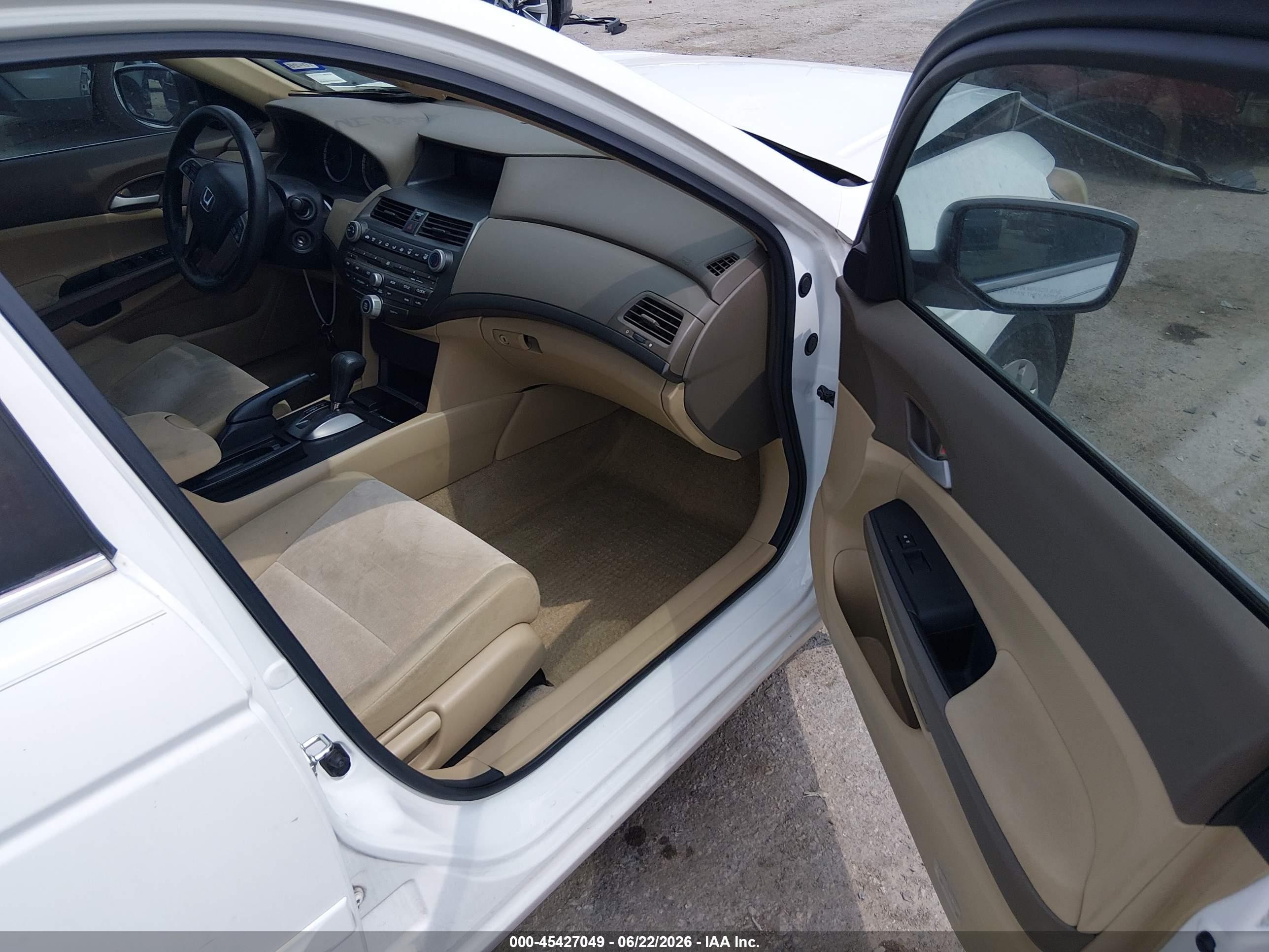 2010 Honda Accord 2.4 Lx Белый vin: 1HGCP2F30AA186304