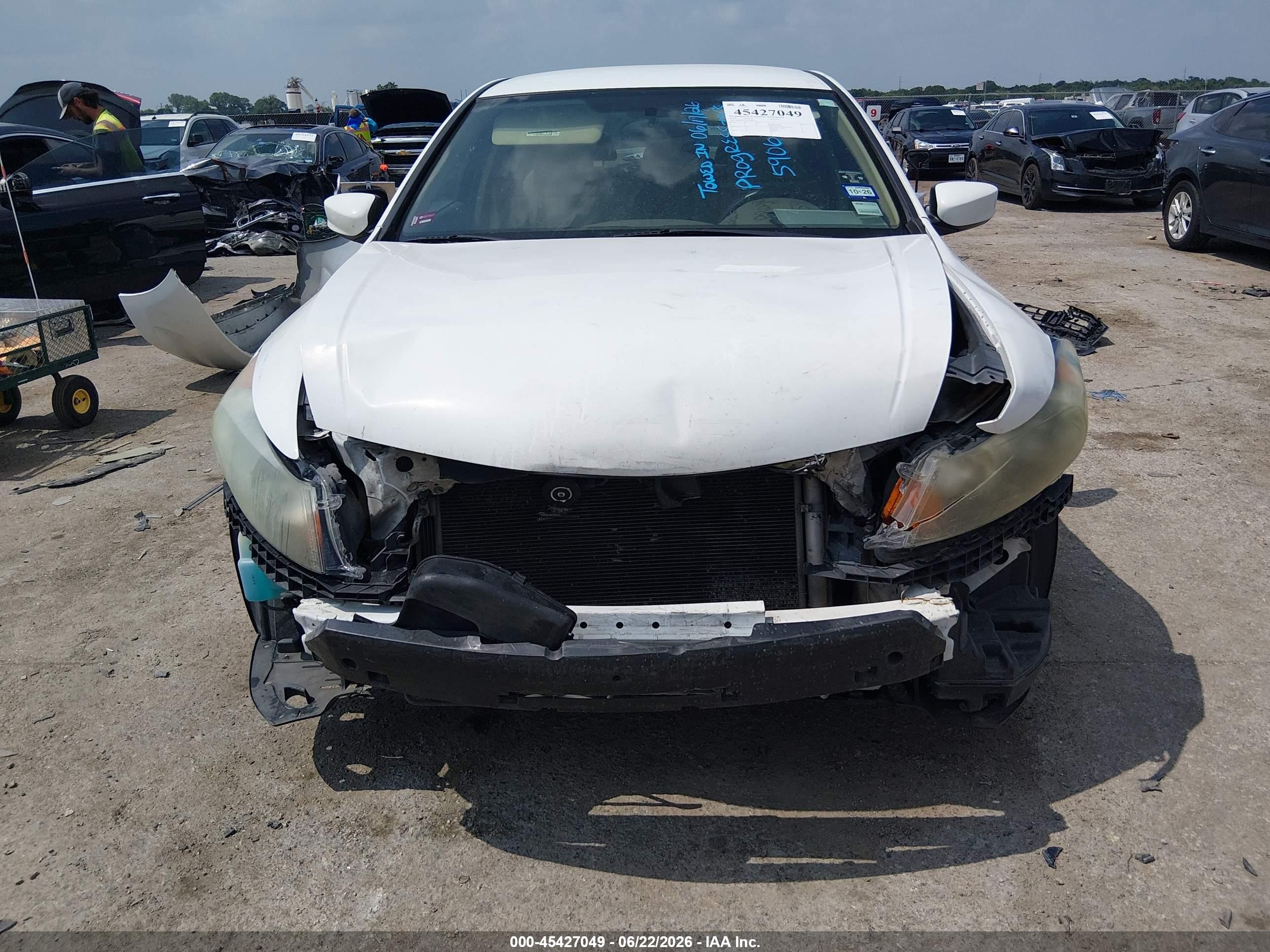 2010 Honda Accord 2.4 Lx Белый vin: 1HGCP2F30AA186304