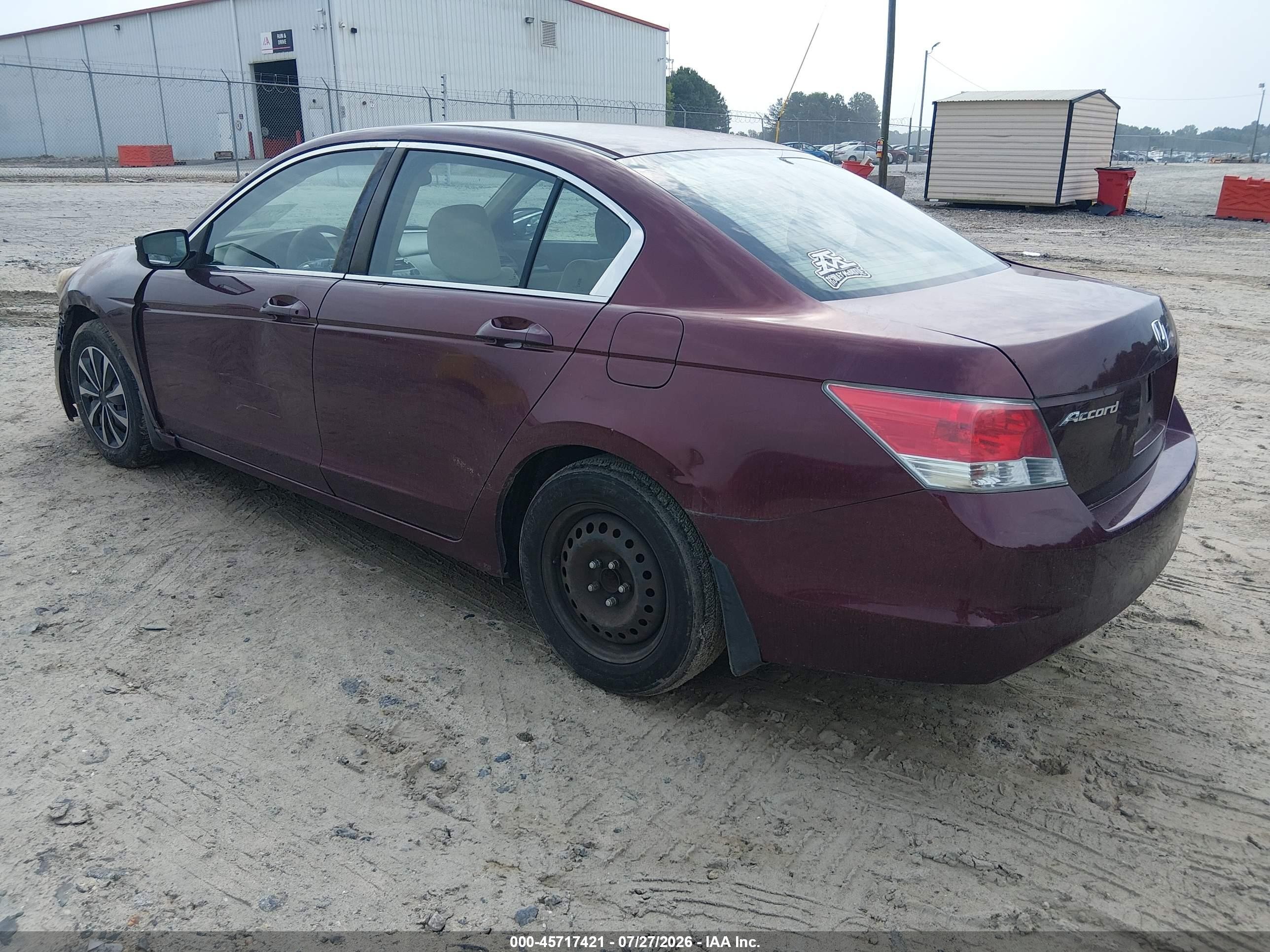 2010 Honda Accord 2.4 Lx Maroon vin: 1HGCP2F30AA190627