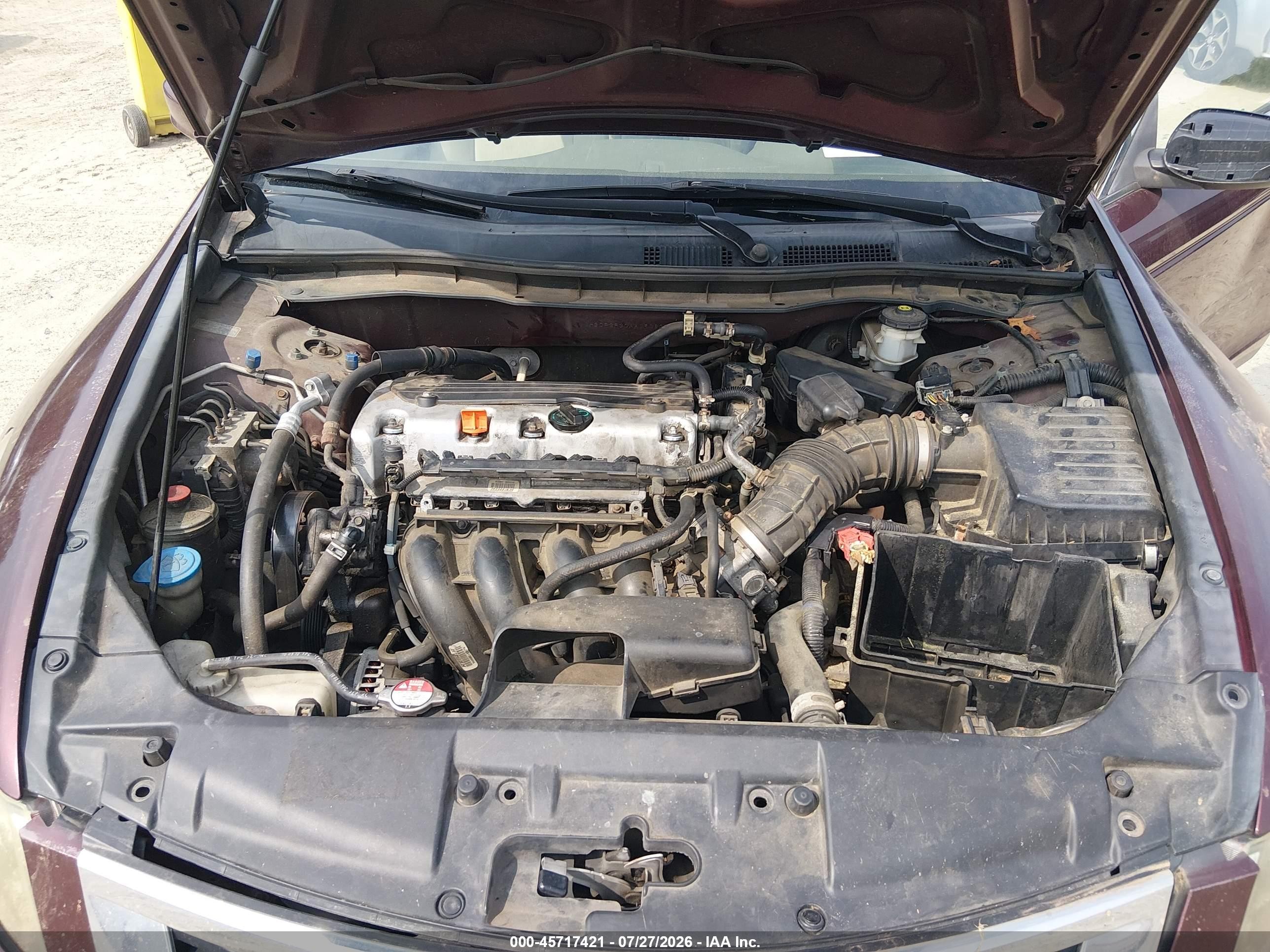 2010 Honda Accord 2.4 Lx Maroon vin: 1HGCP2F30AA190627