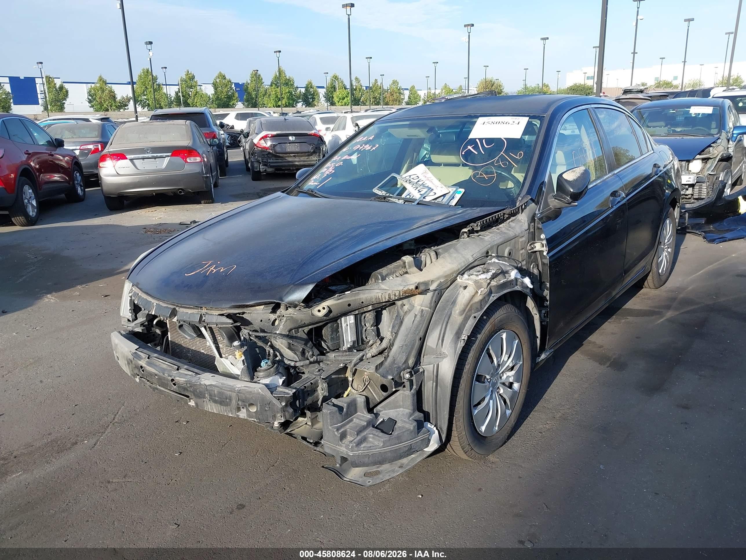 2011 Honda Accord 2.4 Lx Black vin: 1HGCP2F30BA043239