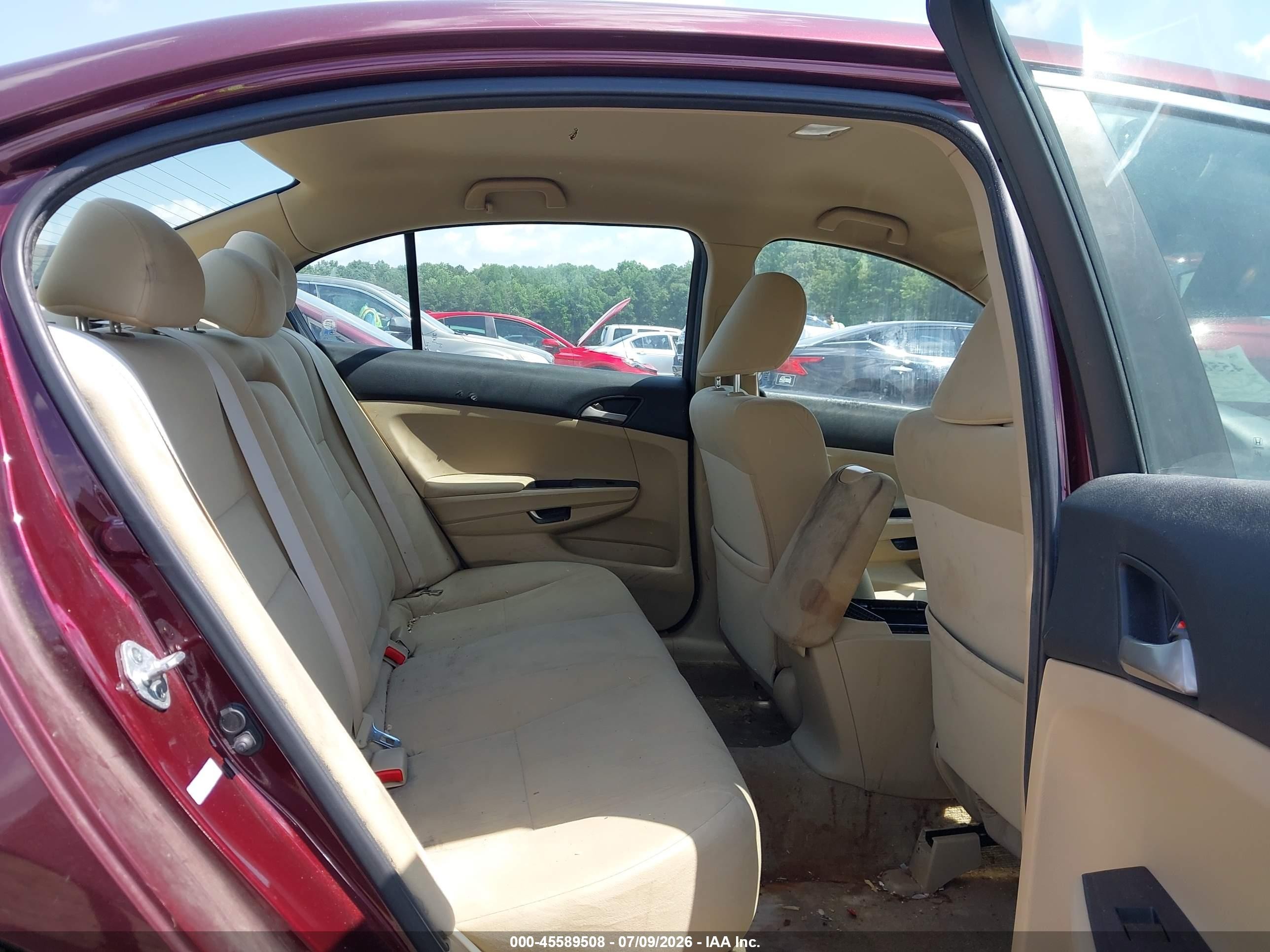 2011 Honda Accord 2.4 Lx Темно-бордовый vin: 1HGCP2F30BA104573