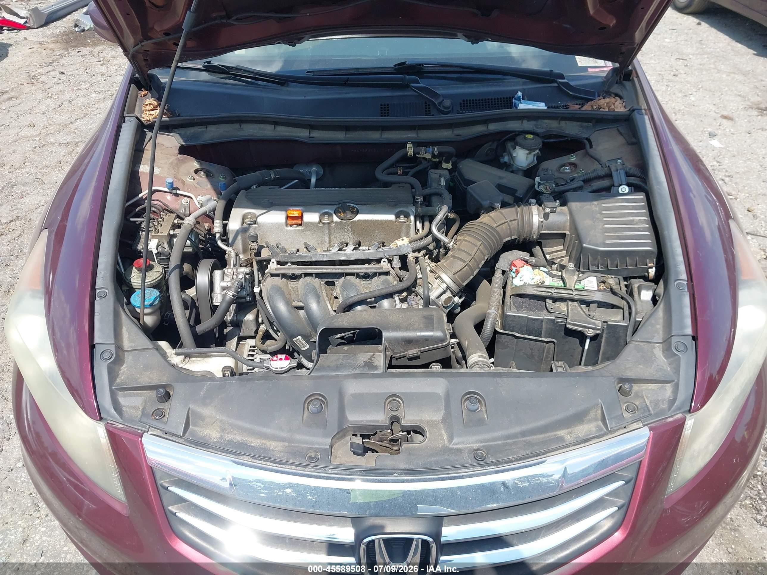 2011 Honda Accord 2.4 Lx Темно-бордовый vin: 1HGCP2F30BA104573