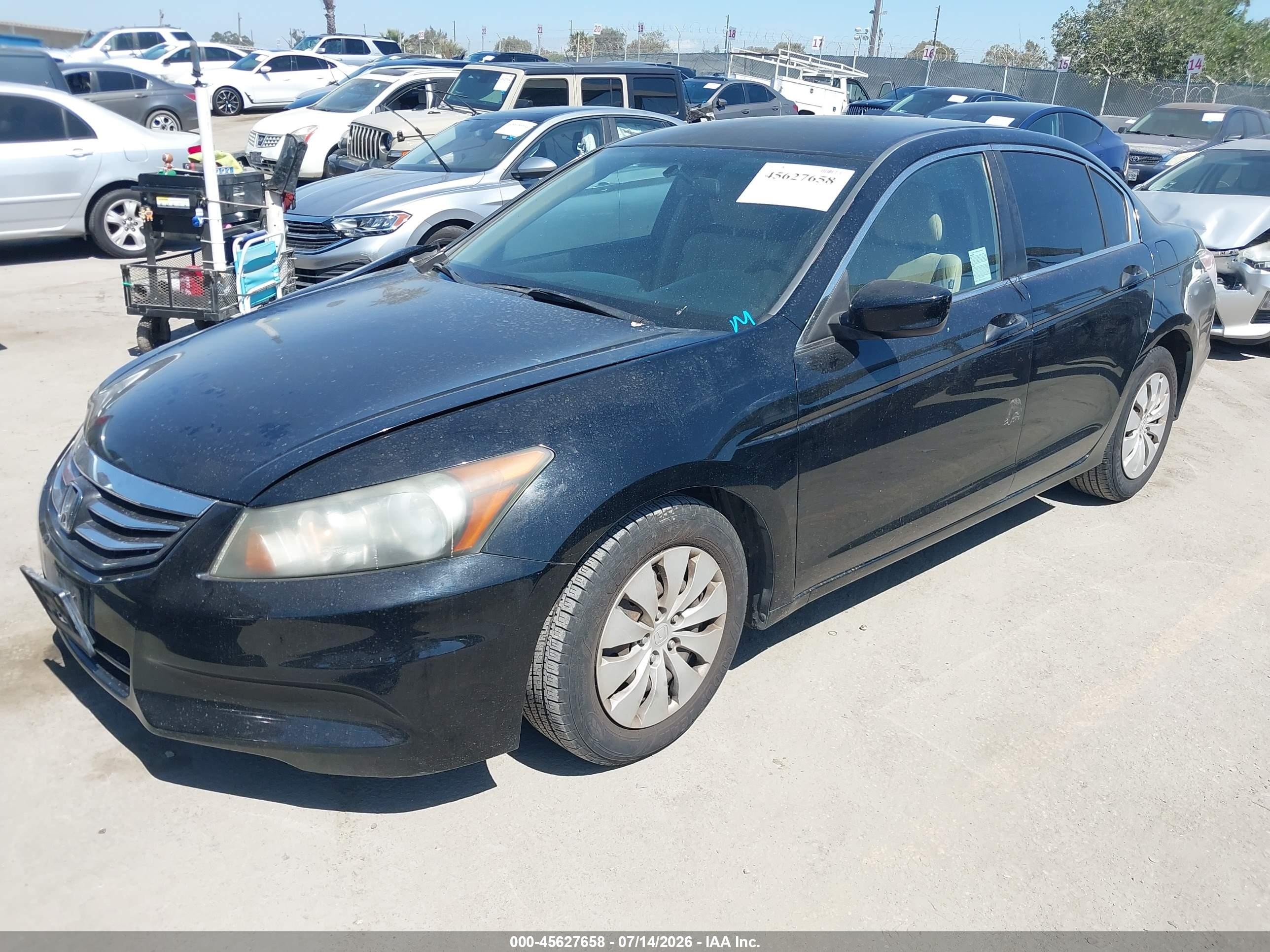 2011 Honda Accord 2.4 Lx Black vin: 1HGCP2F30BA120613