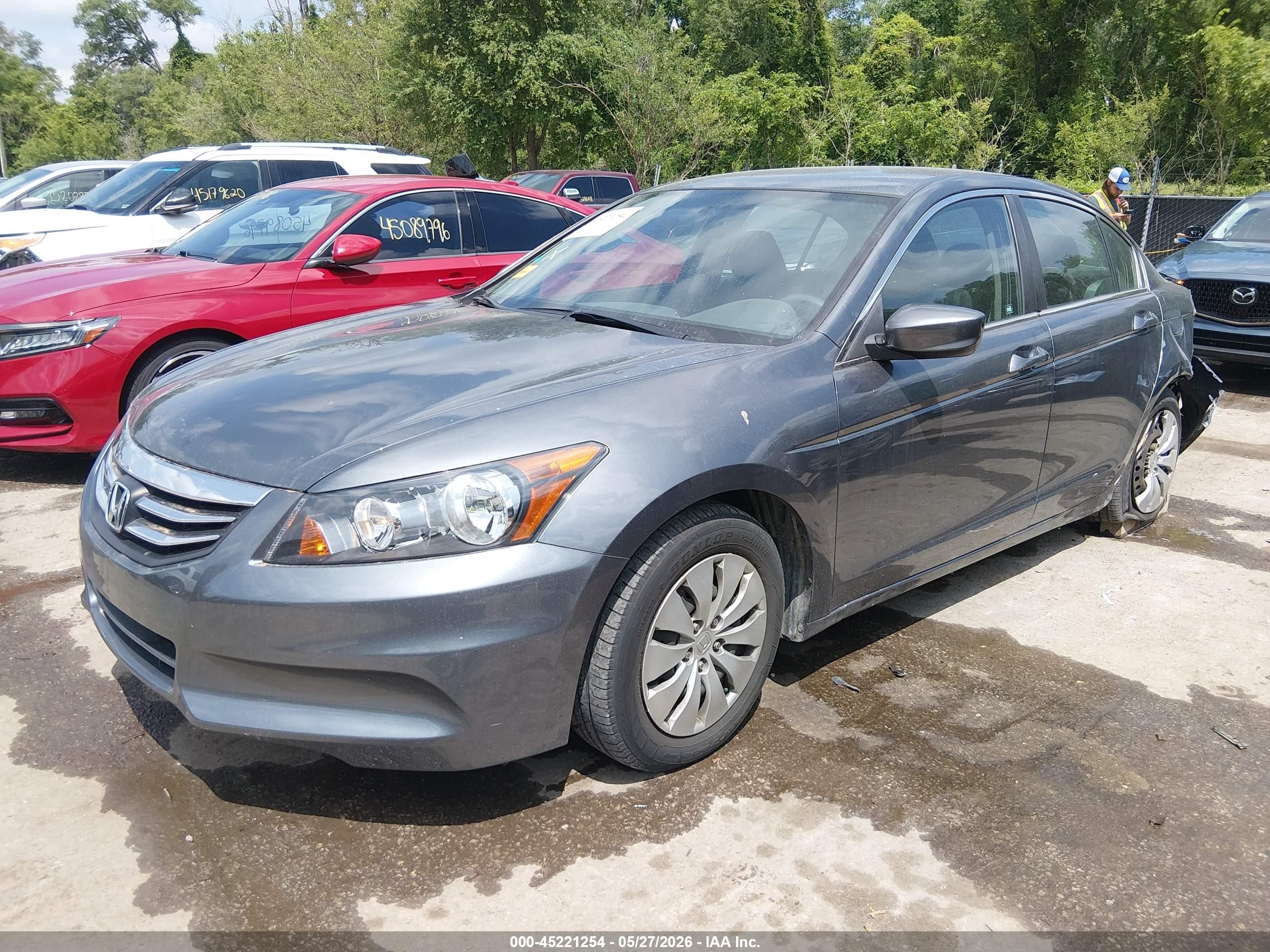 2011 Honda Accord 2.4 Lx Gray vin: 1HGCP2F30BA122264