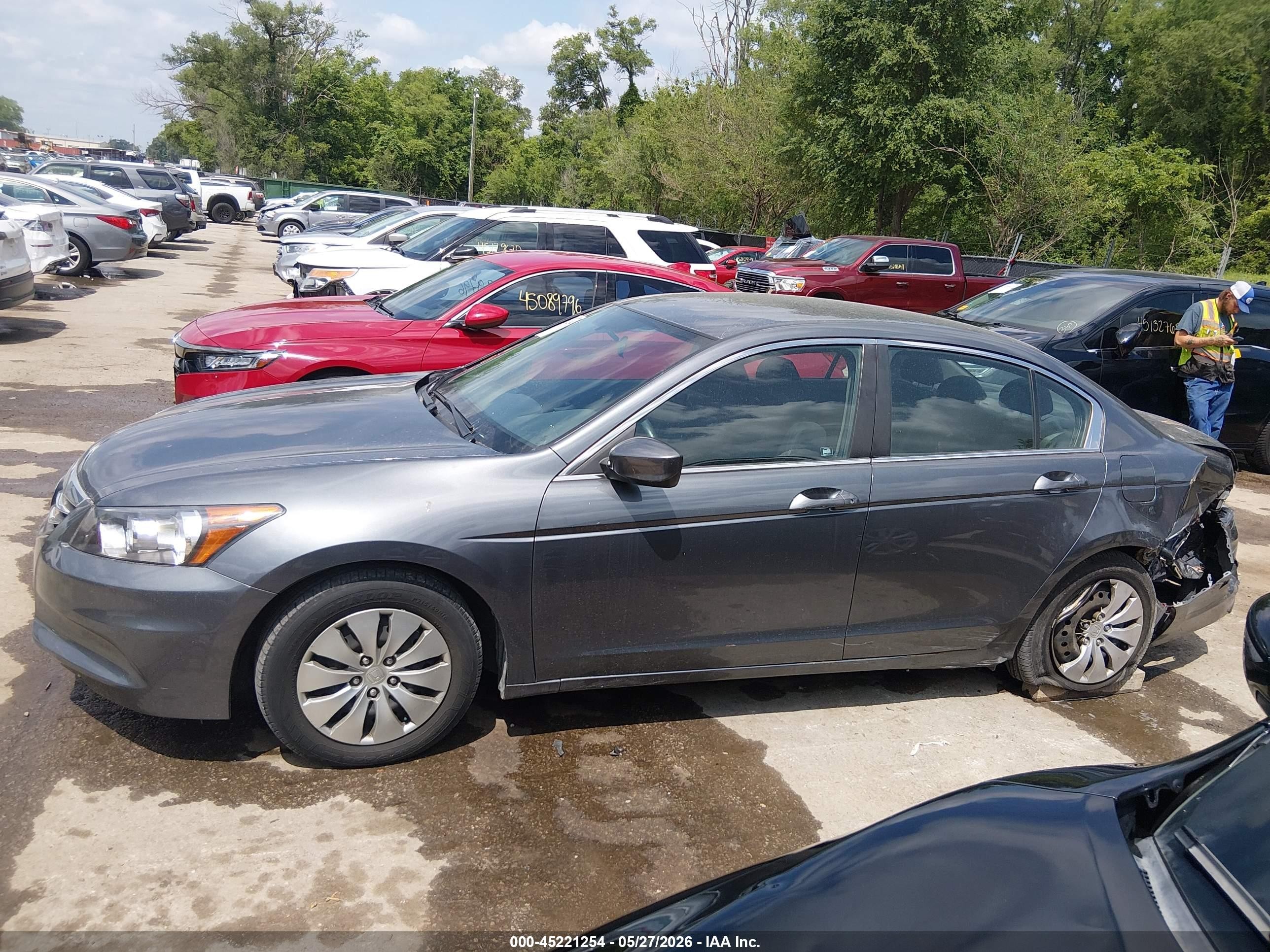 2011 Honda Accord 2.4 Lx Gray vin: 1HGCP2F30BA122264