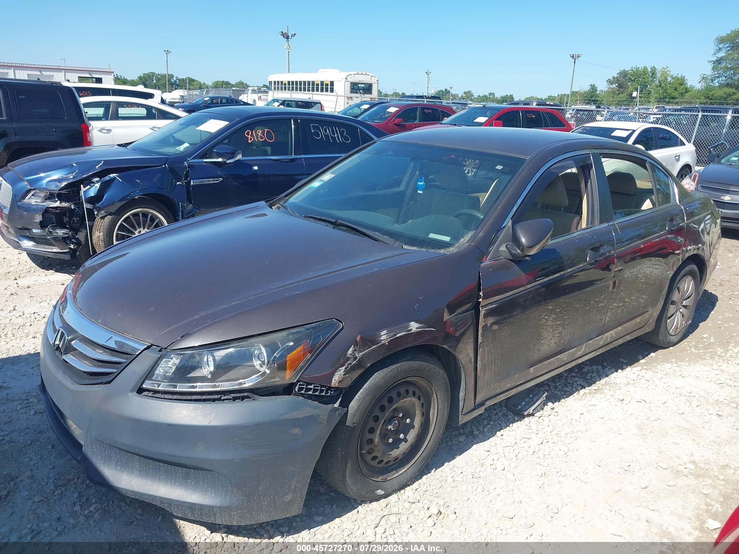 2011 Honda Accord 2.4 Lx Коричневый vin: 1HGCP2F30BA154017