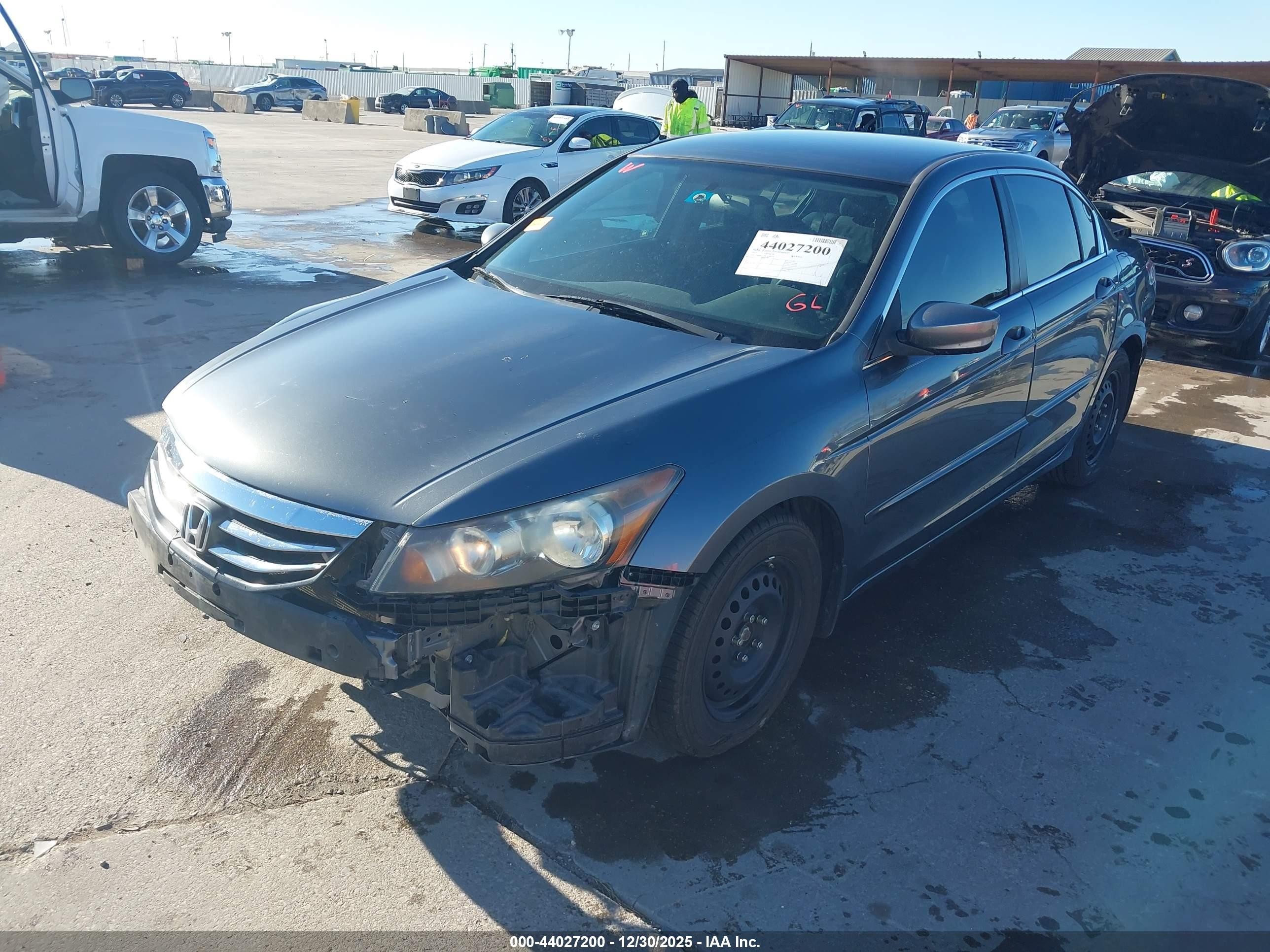 2012 Honda Accord 2.4 Lx Gray vin: 1HGCP2F30CA040276