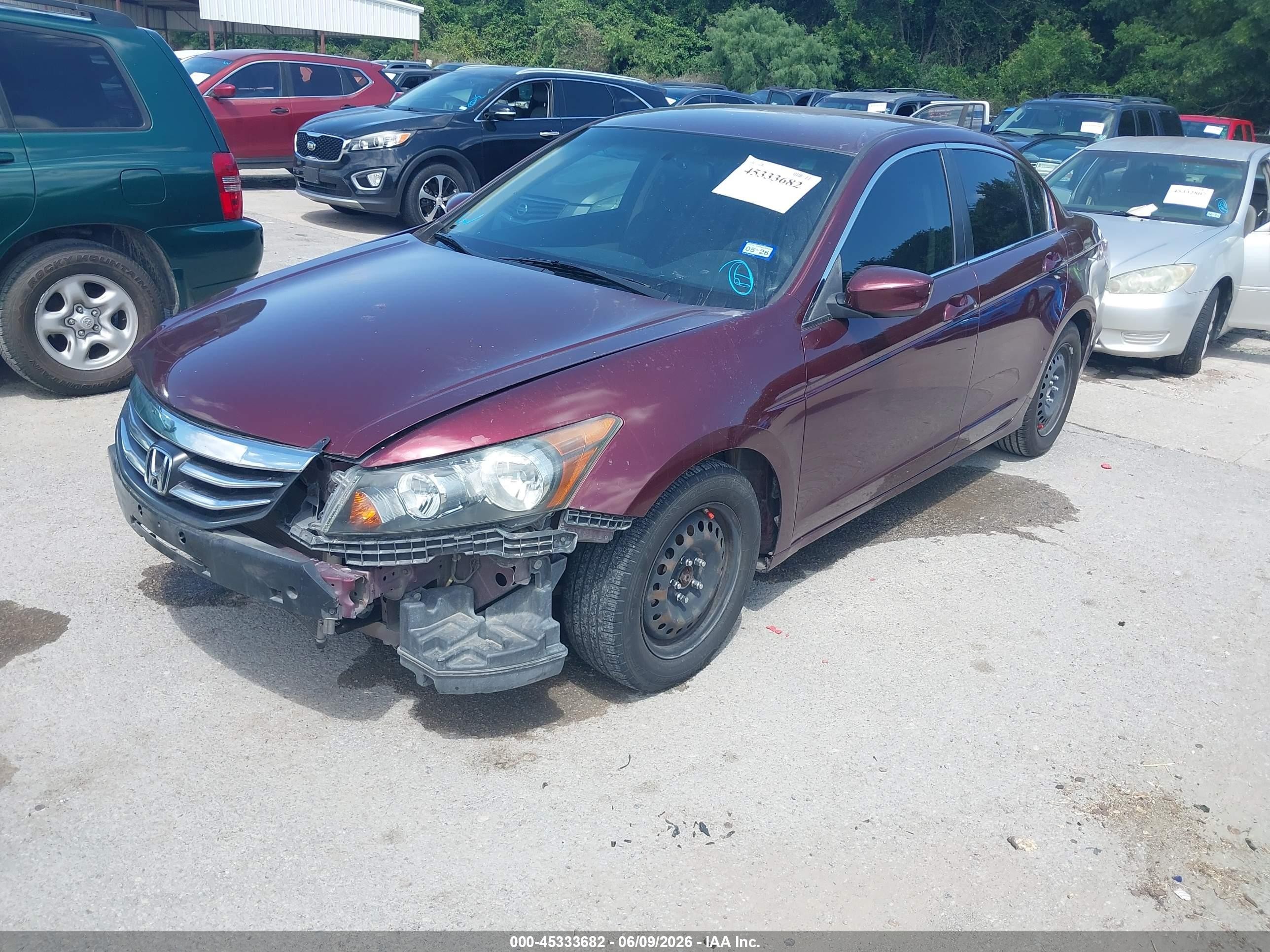 2012 Honda Accord 2.4 Lx Maroon vin: 1HGCP2F30CA064612