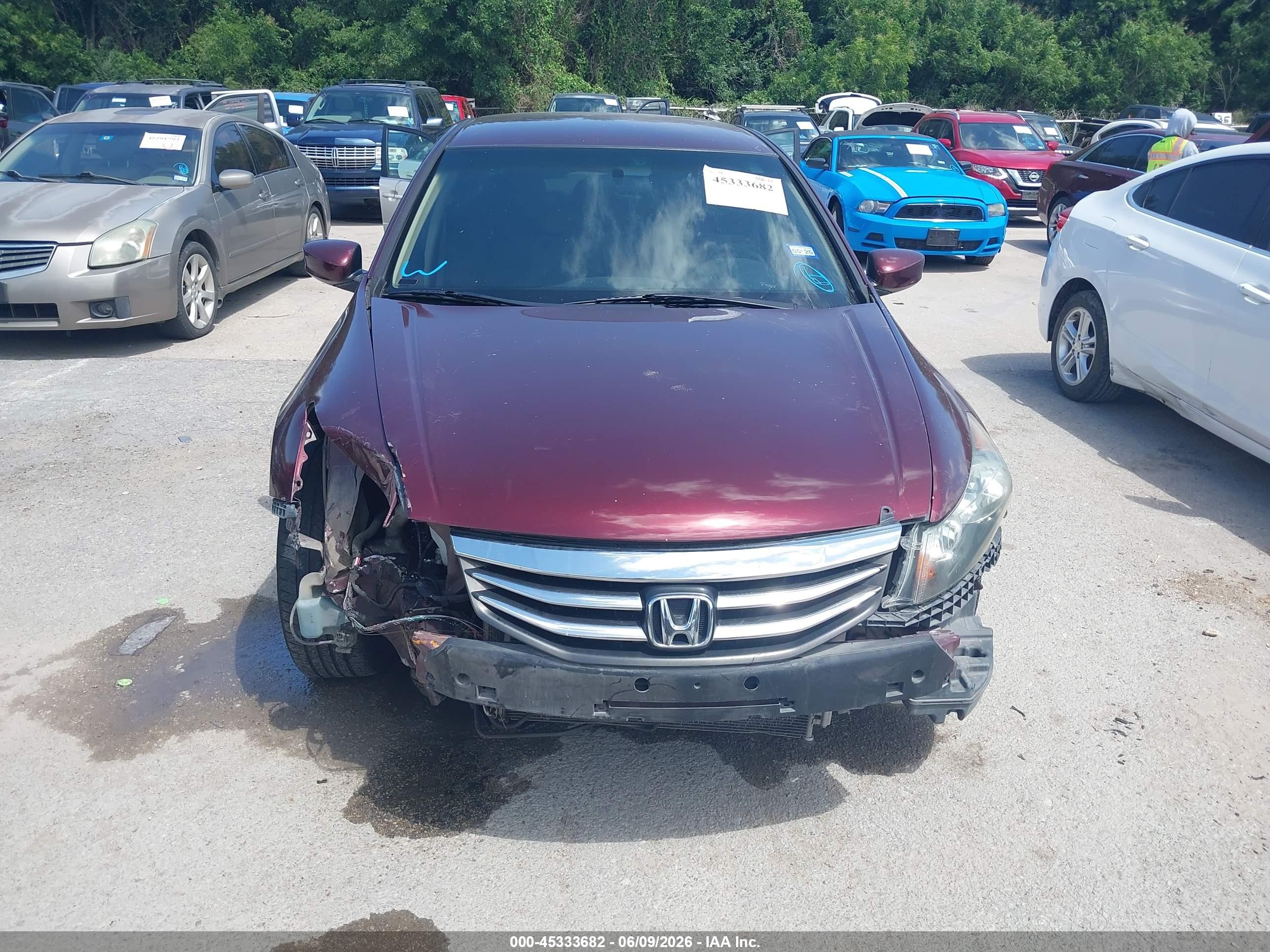 2012 Honda Accord 2.4 Lx Maroon vin: 1HGCP2F30CA064612