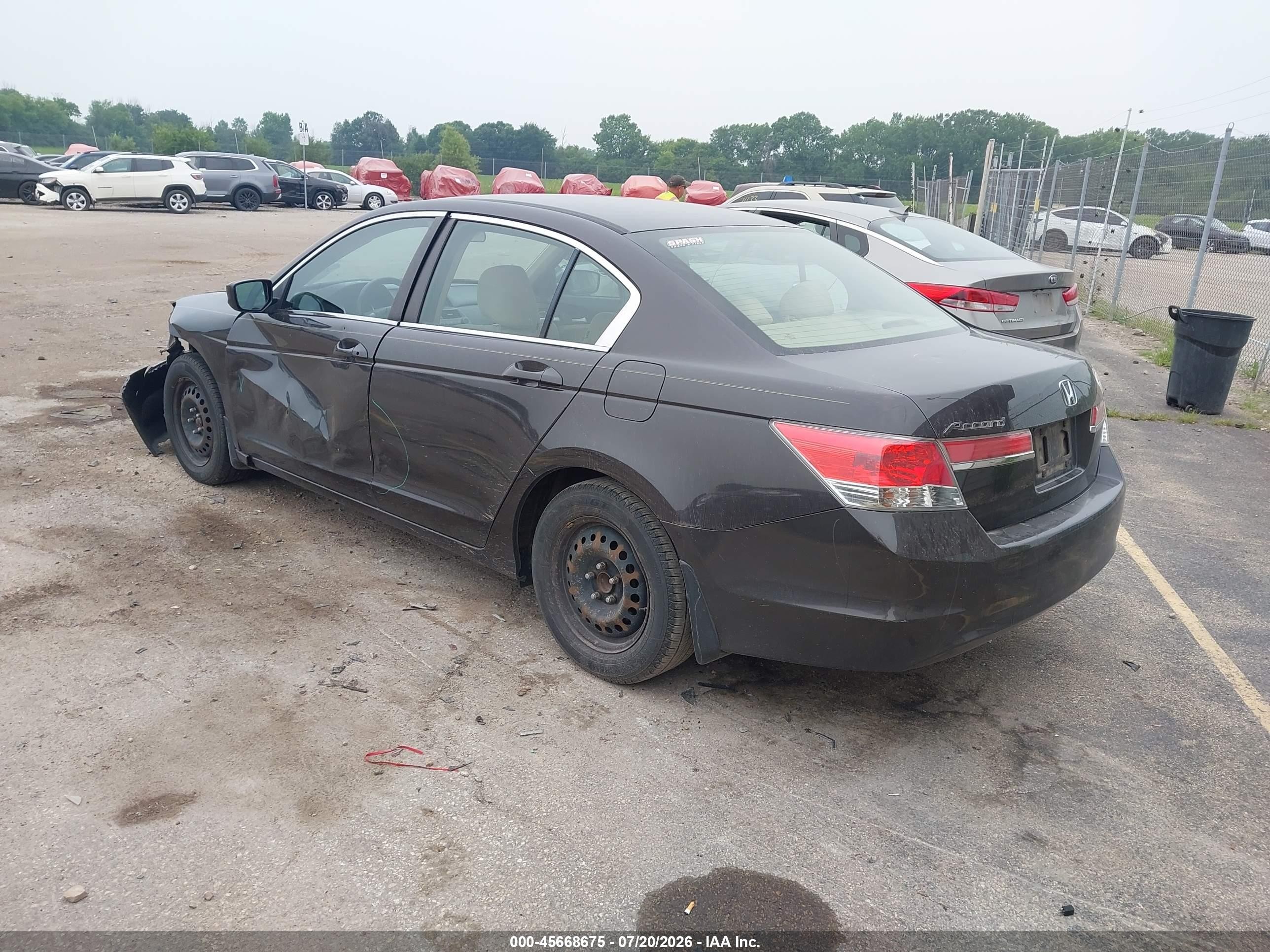 2012 Honda Accord Sdn Lx Black vin: 1HGCP2F30CA130267