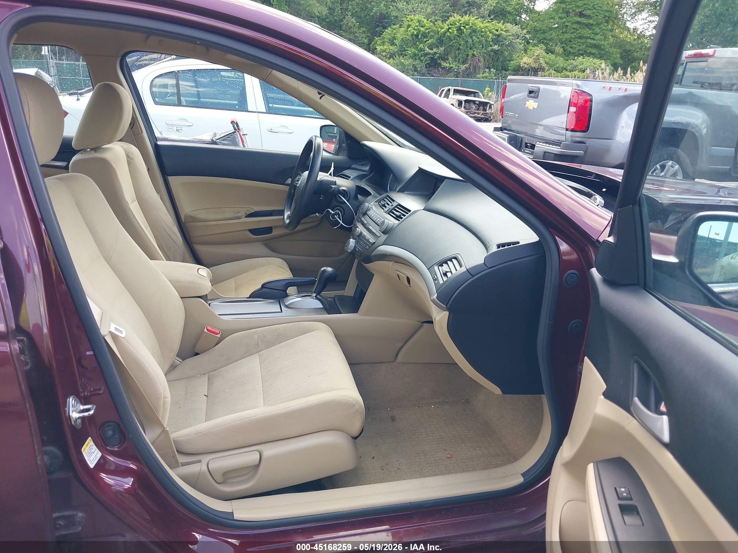 2012 Honda Accord 2.4 Lx Темно-бордовый vin: 1HGCP2F30CA179632