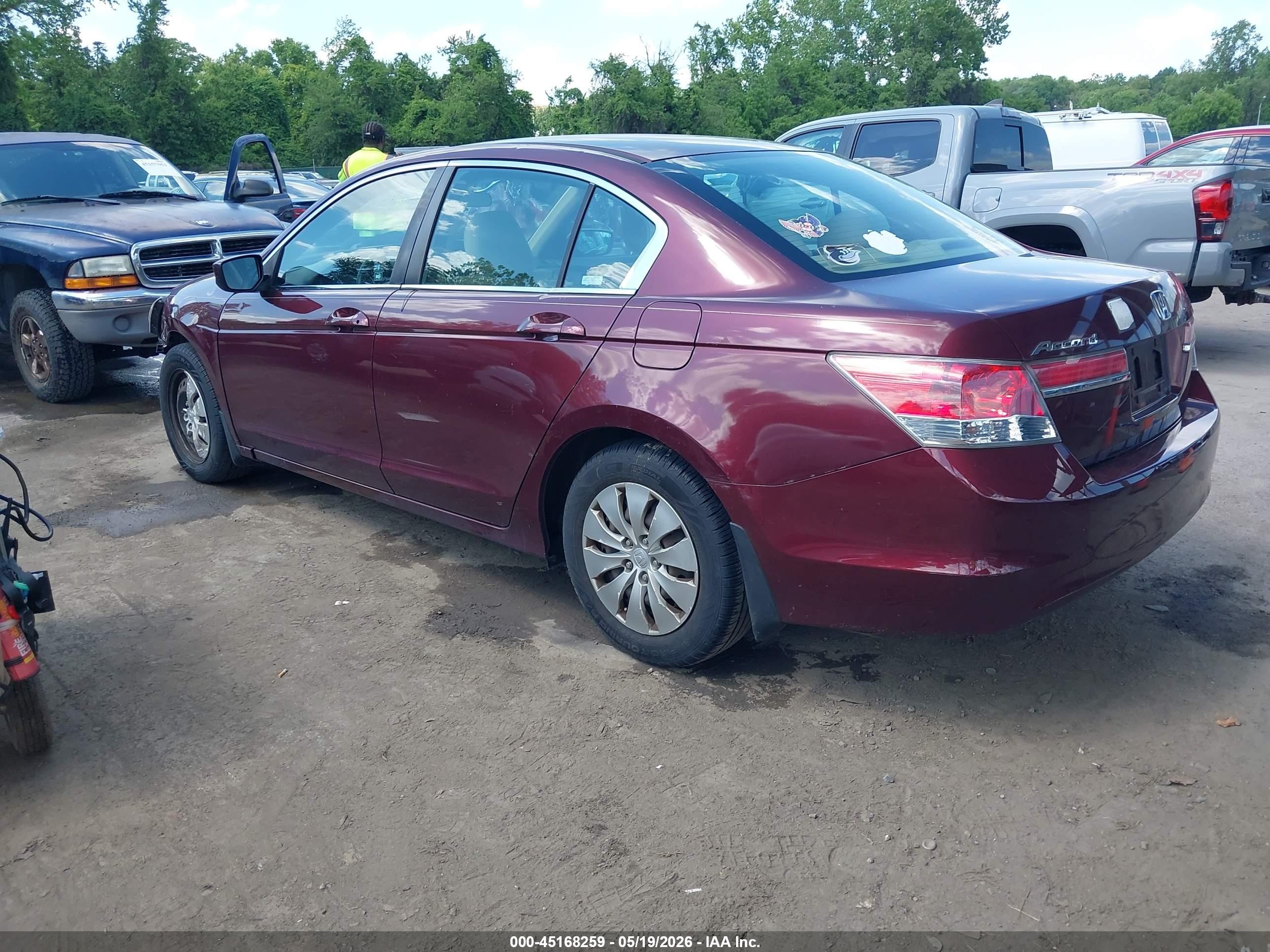 2012 Honda Accord 2.4 Lx Темно-бордовый vin: 1HGCP2F30CA179632