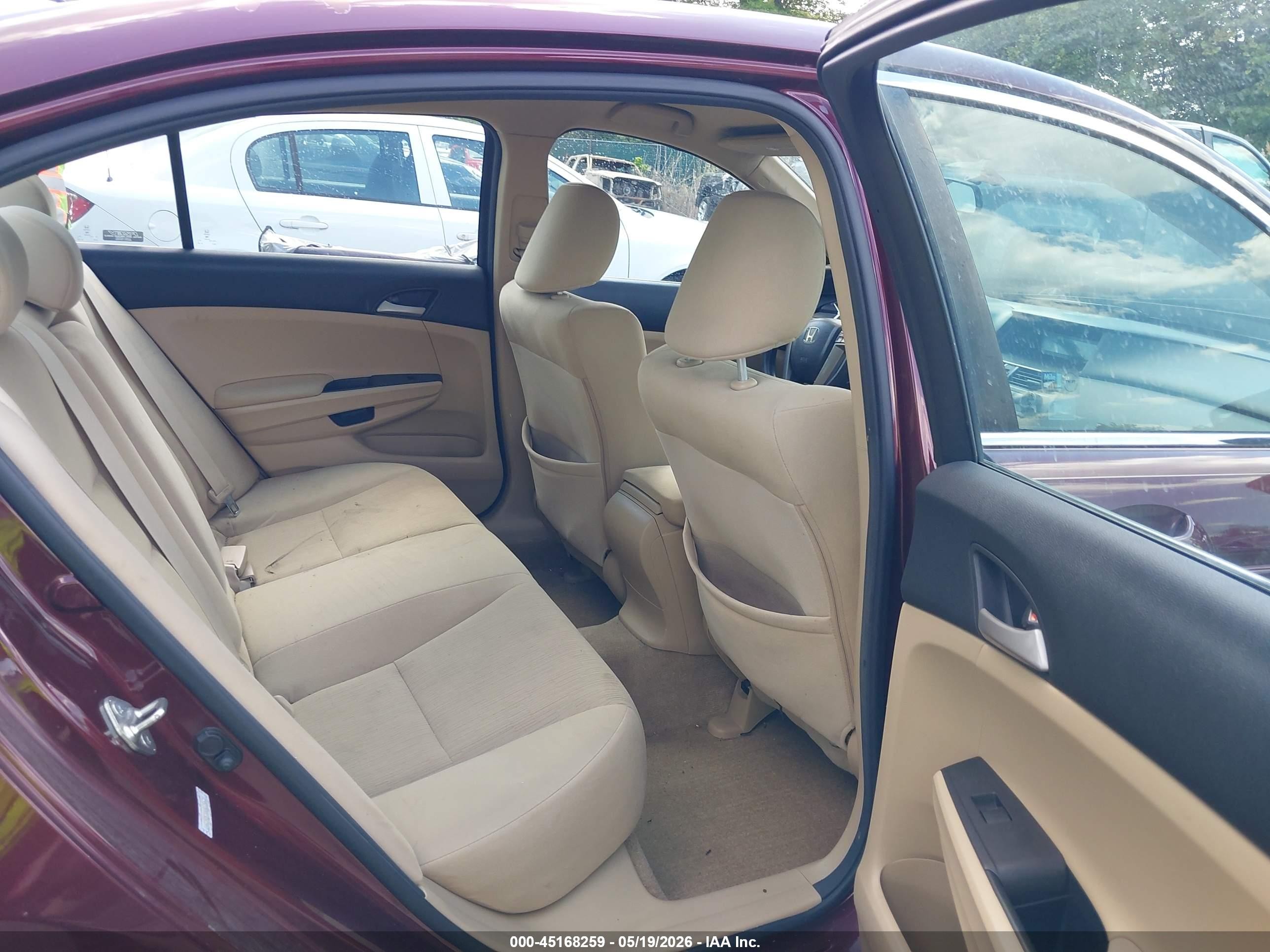 2012 Honda Accord 2.4 Lx Темно-бордовый vin: 1HGCP2F30CA179632