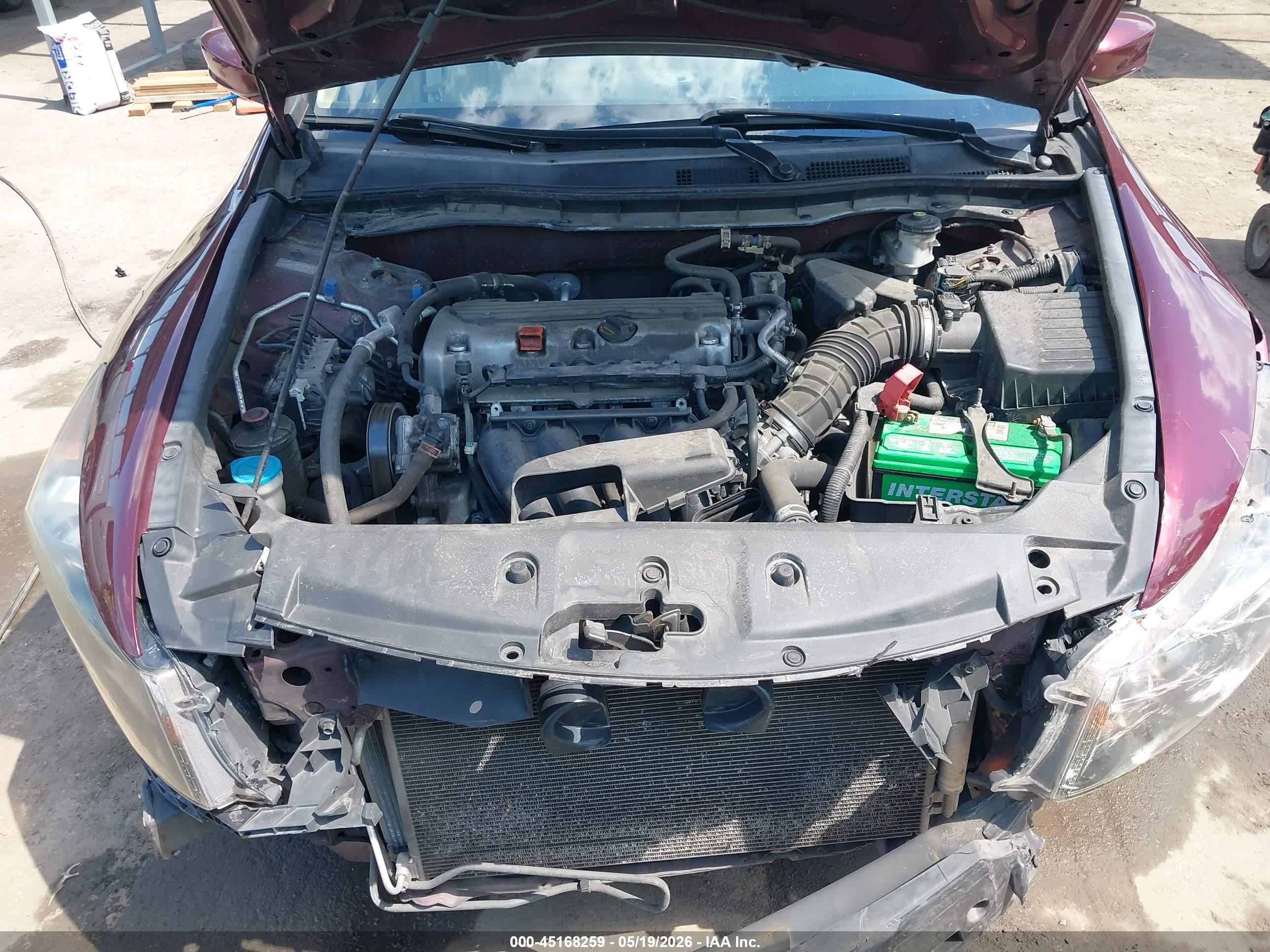 2012 Honda Accord 2.4 Lx Темно-бордовый vin: 1HGCP2F30CA179632